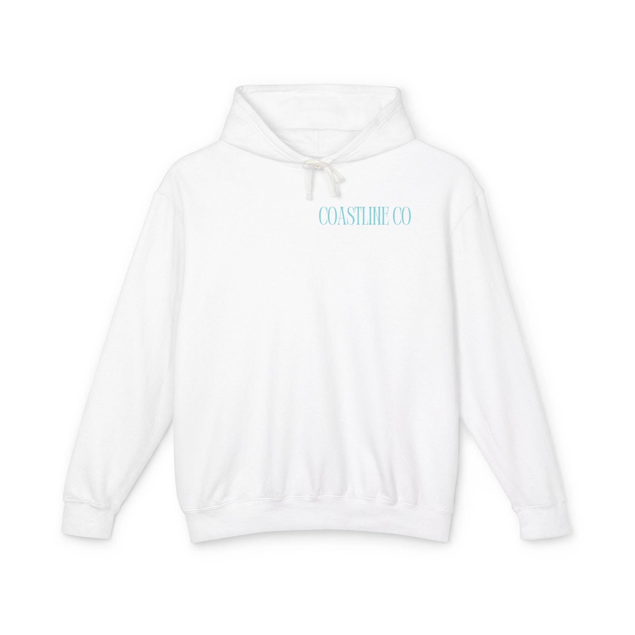Coastline Co. Script Logo Hoodie — Beachy Lightweight Pullover