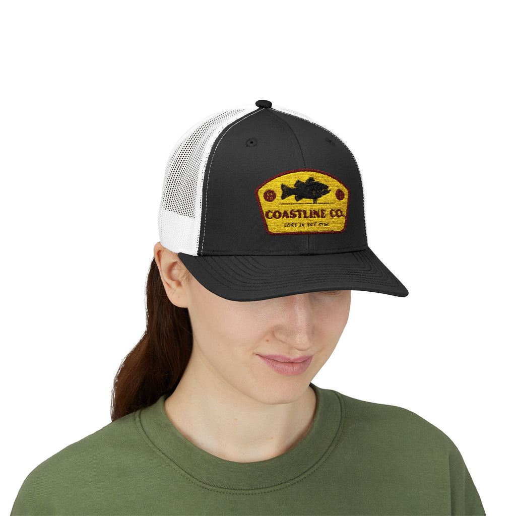 Coastline Co. Fish Patch Trucker Cap — Vintage Fishing Snapback