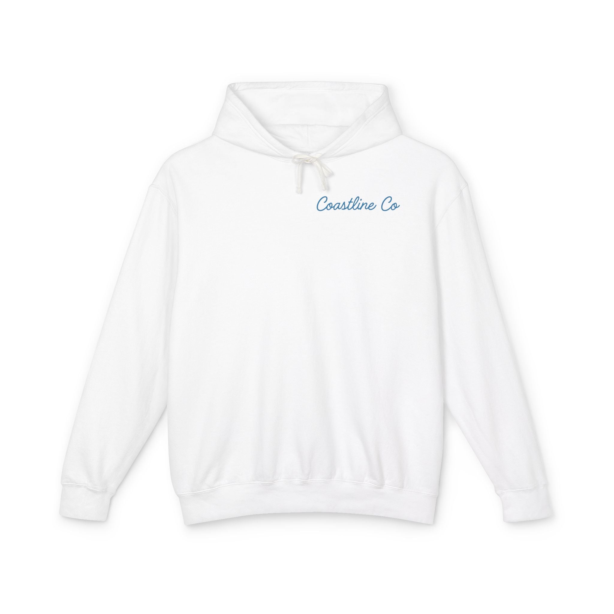 Coastline Co. Relax & Enjoy Lightweight Hoodie — Beach Graphic Pullover