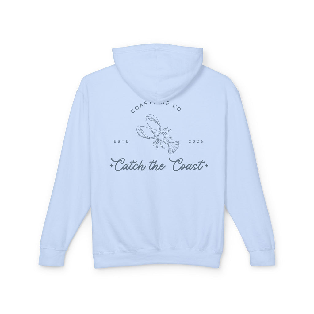Catch the Coast Hoodie — Coastal Crab Graphic Lightweight Hooded Sweatshirt