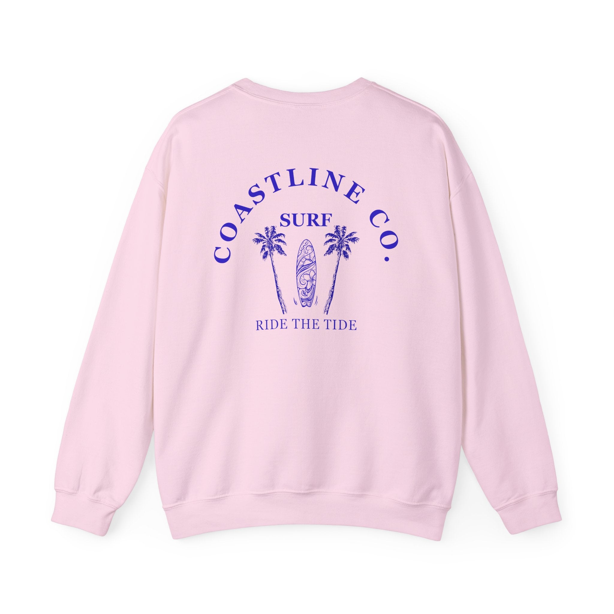 Coastline Co. Surf Crewneck Sweatshirt — 'Ride the Tide' Beach Pullover