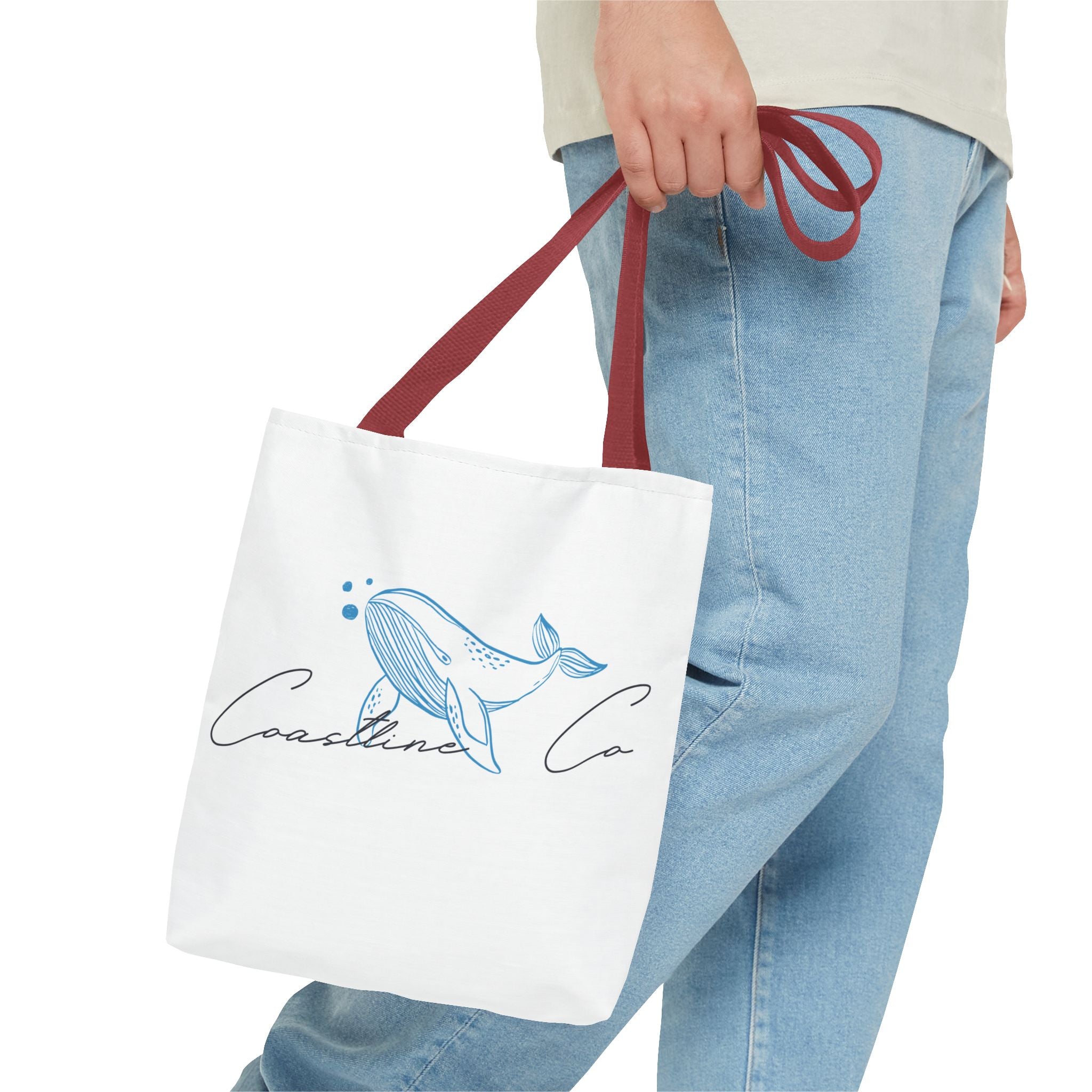 Tote Bag — Coastal Whale Illustration Tote (Coastline Co.)