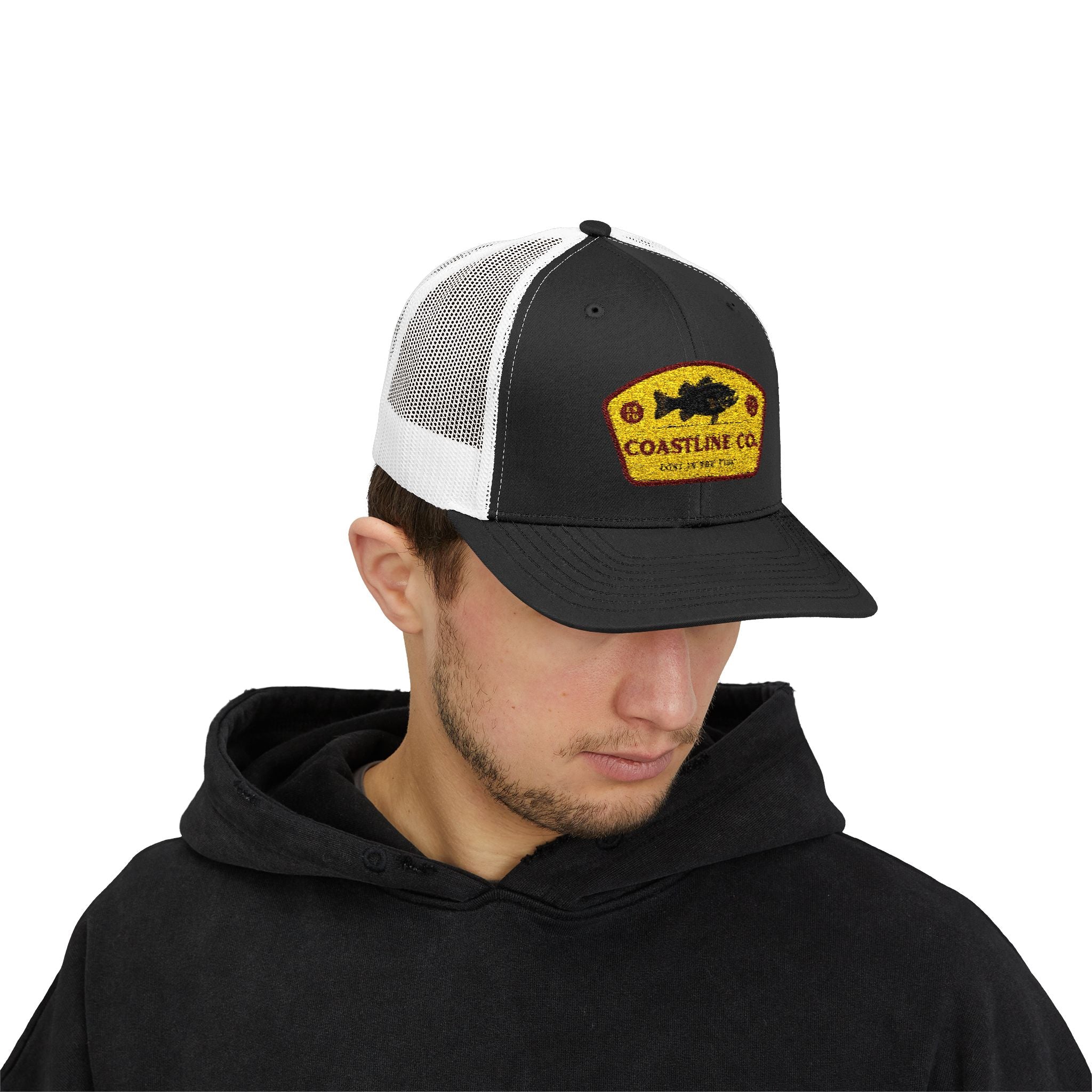 Coastline Co. Fish Patch Trucker Cap — Vintage Fishing Snapback