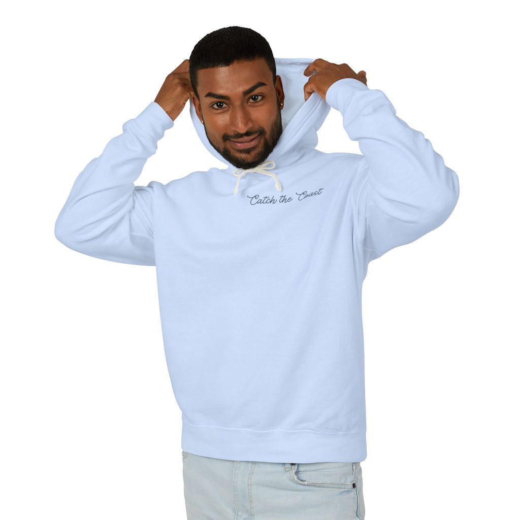 Catch the Coast Hoodie — Coastal Crab Graphic Lightweight Hooded Sweatshirt