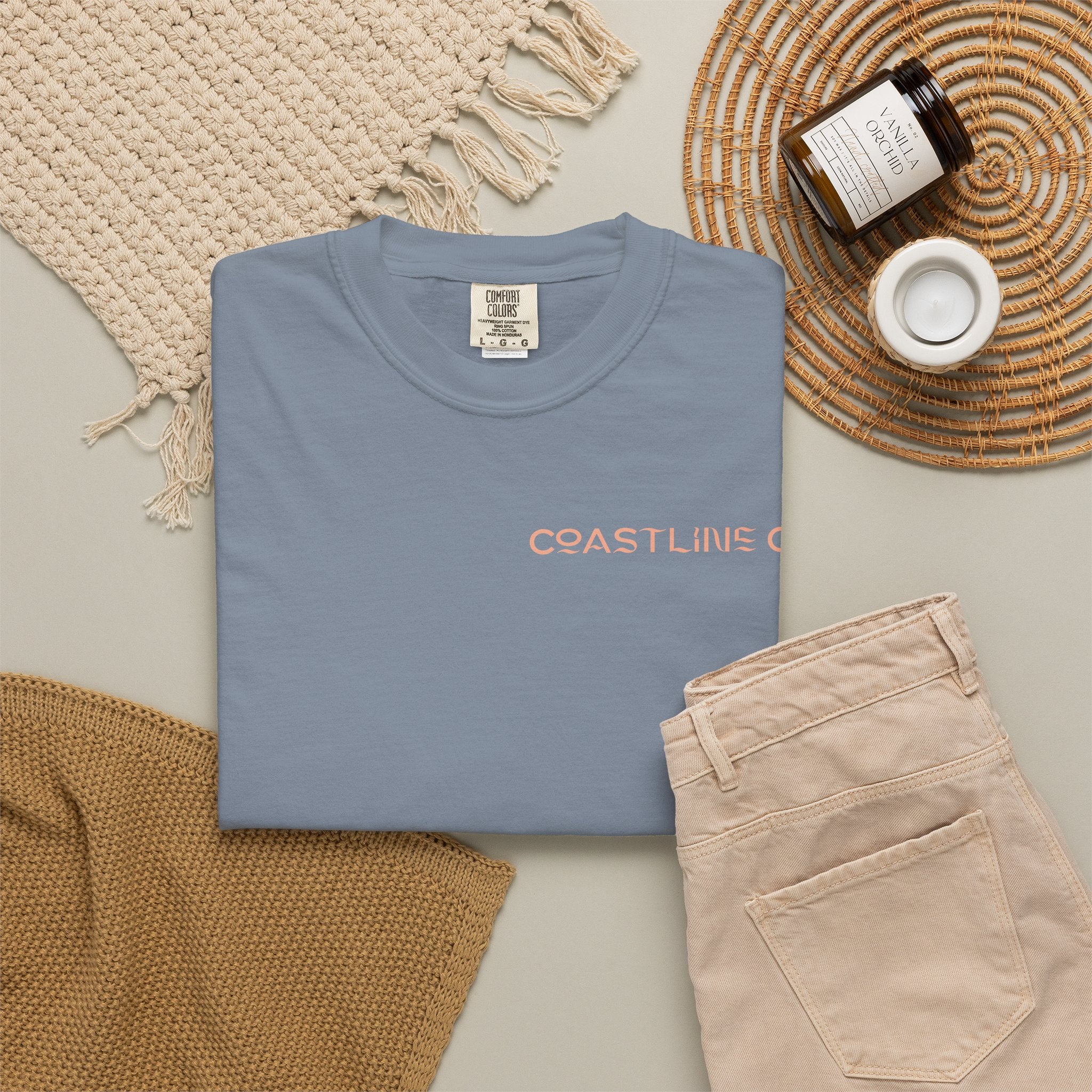 T-Shirt — Coastline Co Tiki Logo Tee (Back Graphic)