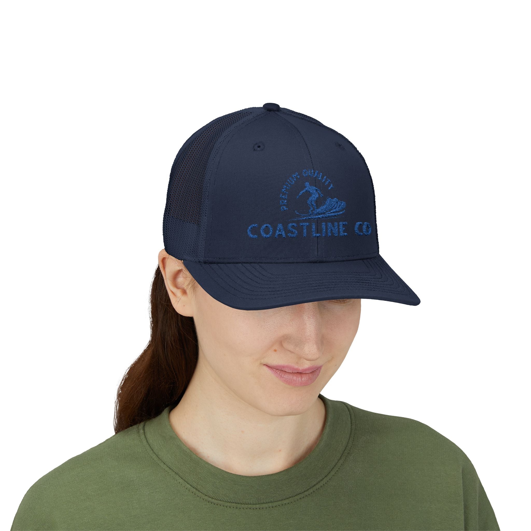 Coastline Co. Wave Trucker Cap – Premium Surf Logo Snapback