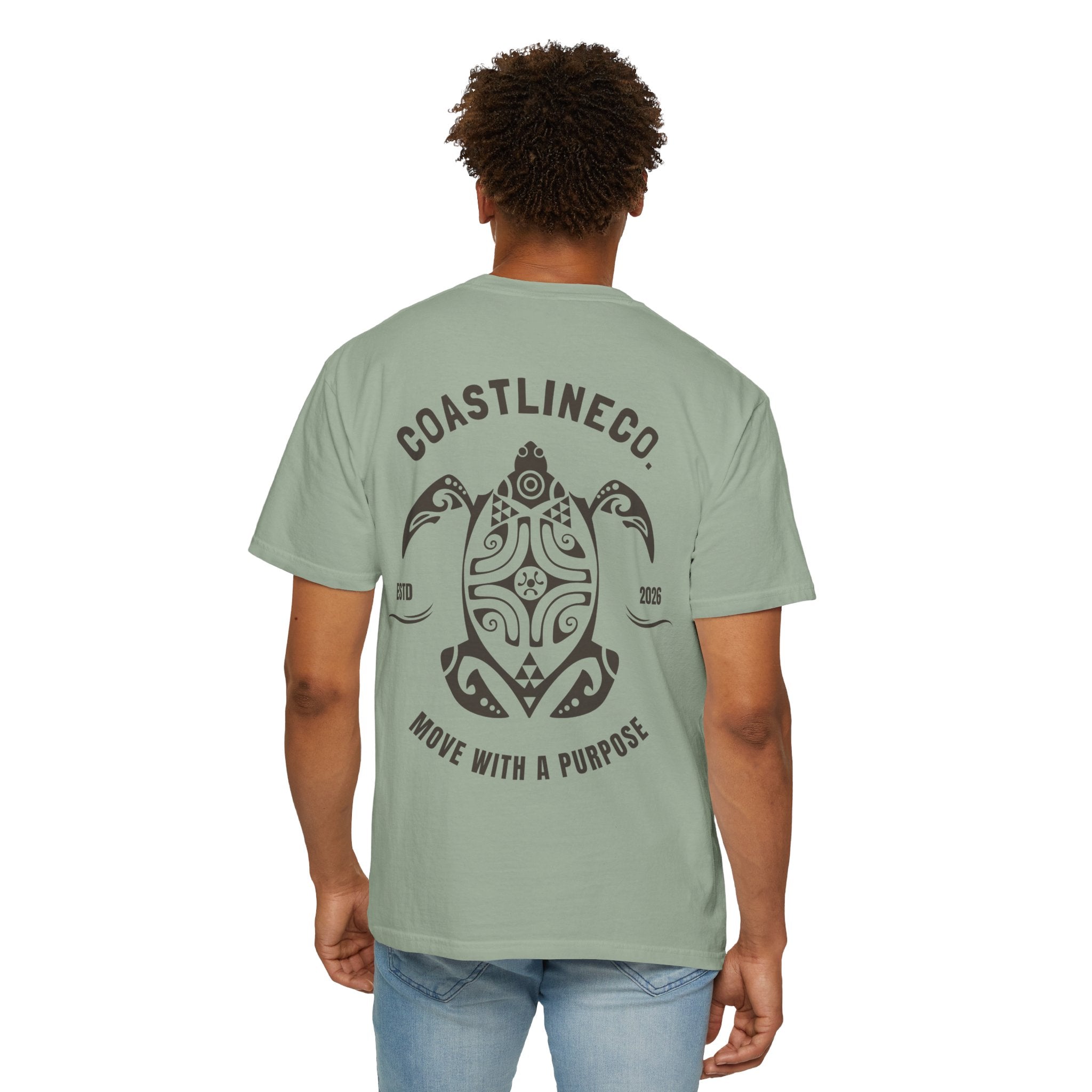 Coastline Co. Tribal Turtle Tee — "Move With A Purpose" Graphic T-Shirt