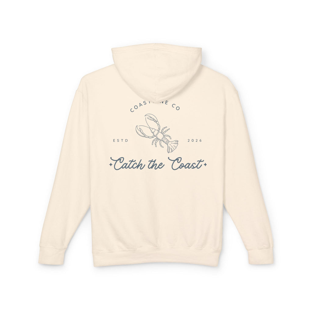 Catch the Coast Hoodie — Coastal Crab Graphic Lightweight Hooded Sweatshirt