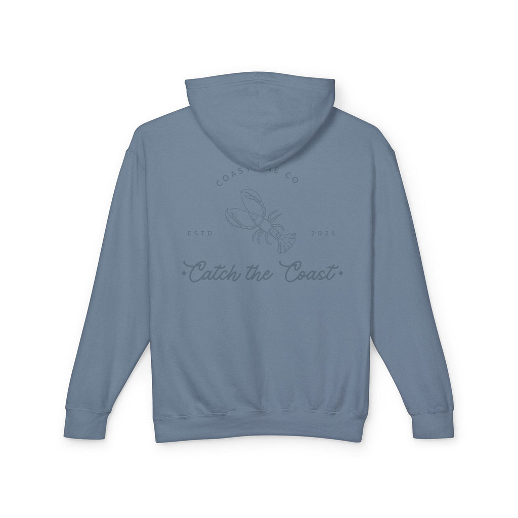 Catch the Coast Hoodie — Coastal Crab Graphic Lightweight Hooded Sweatshirt
