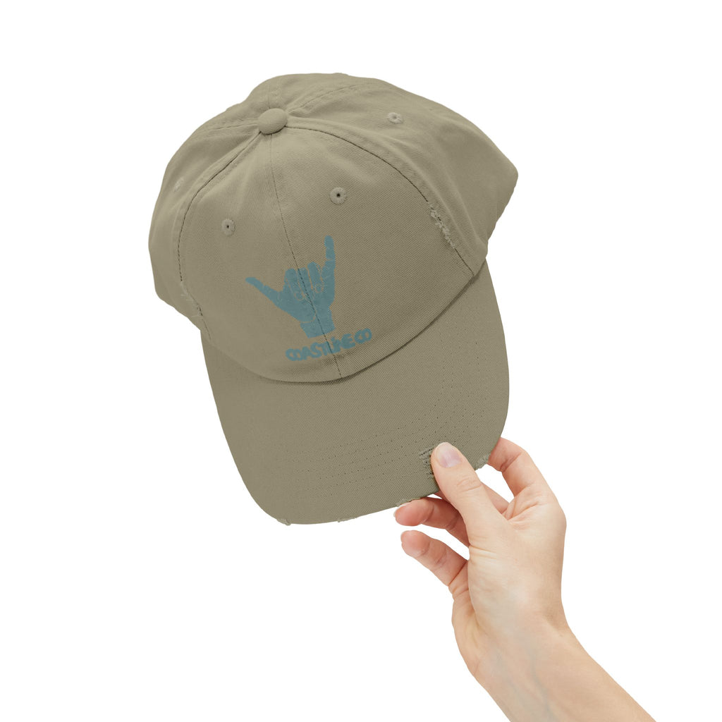 Distressed Shaka Cap — Surf Vibe Embroidered Hat