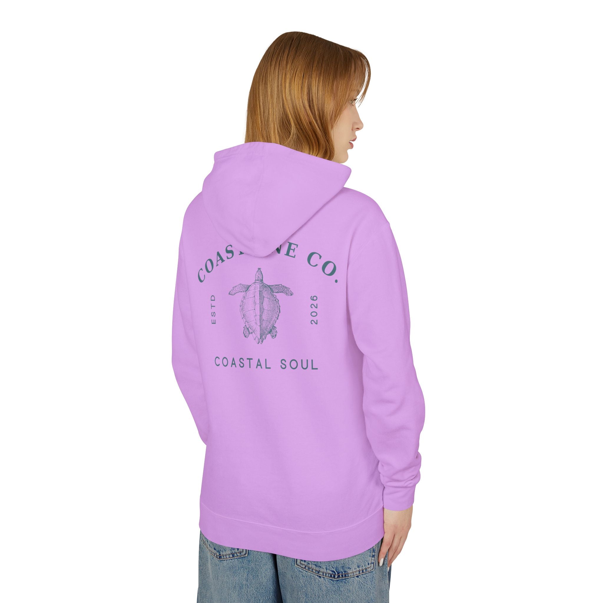 Coastline Co. “Coastal Soul” Turtle Hoodie — Lightweight Beach Pullover
