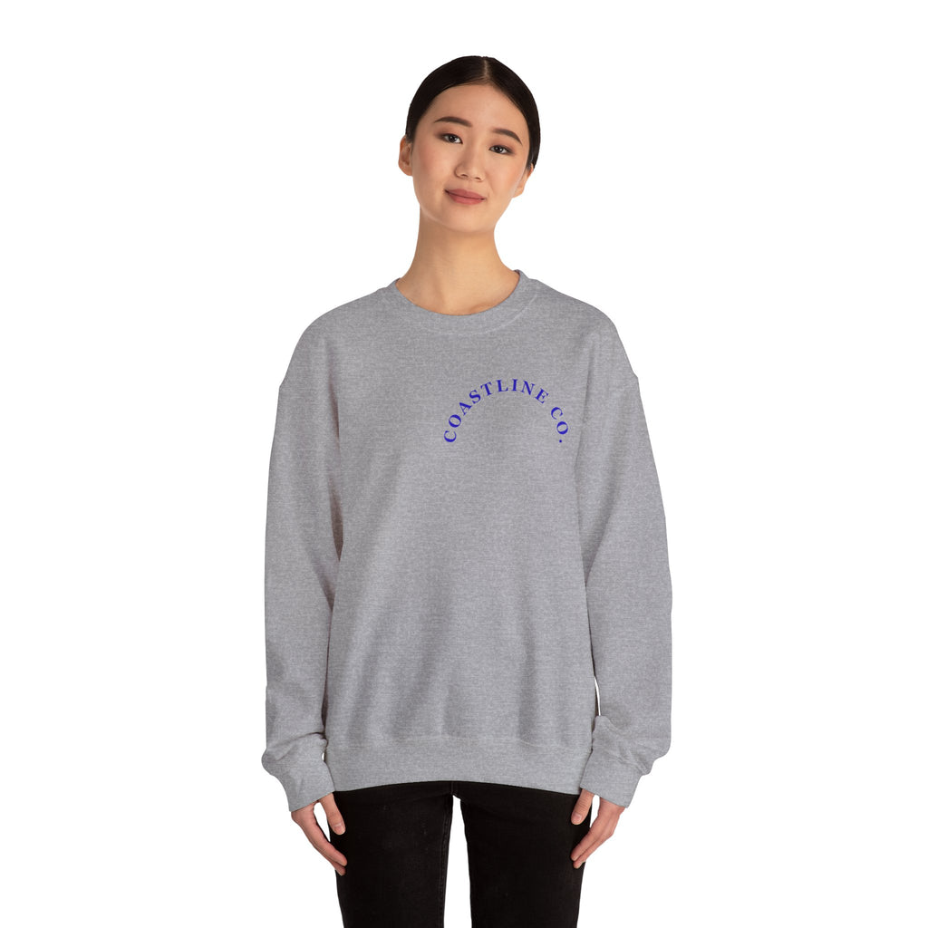 Coastline Co. Surf Crewneck Sweatshirt — 'Ride the Tide' Beach Pullover