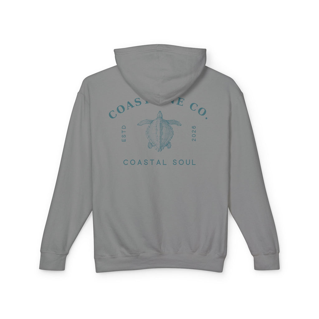 Coastline Co. “Coastal Soul” Turtle Hoodie — Lightweight Beach Pullover