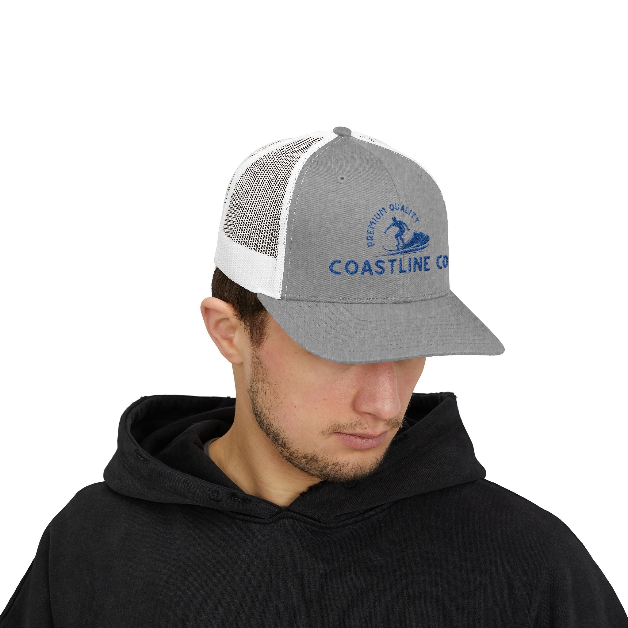 Coastline Co. Wave Trucker Cap – Premium Surf Logo Snapback