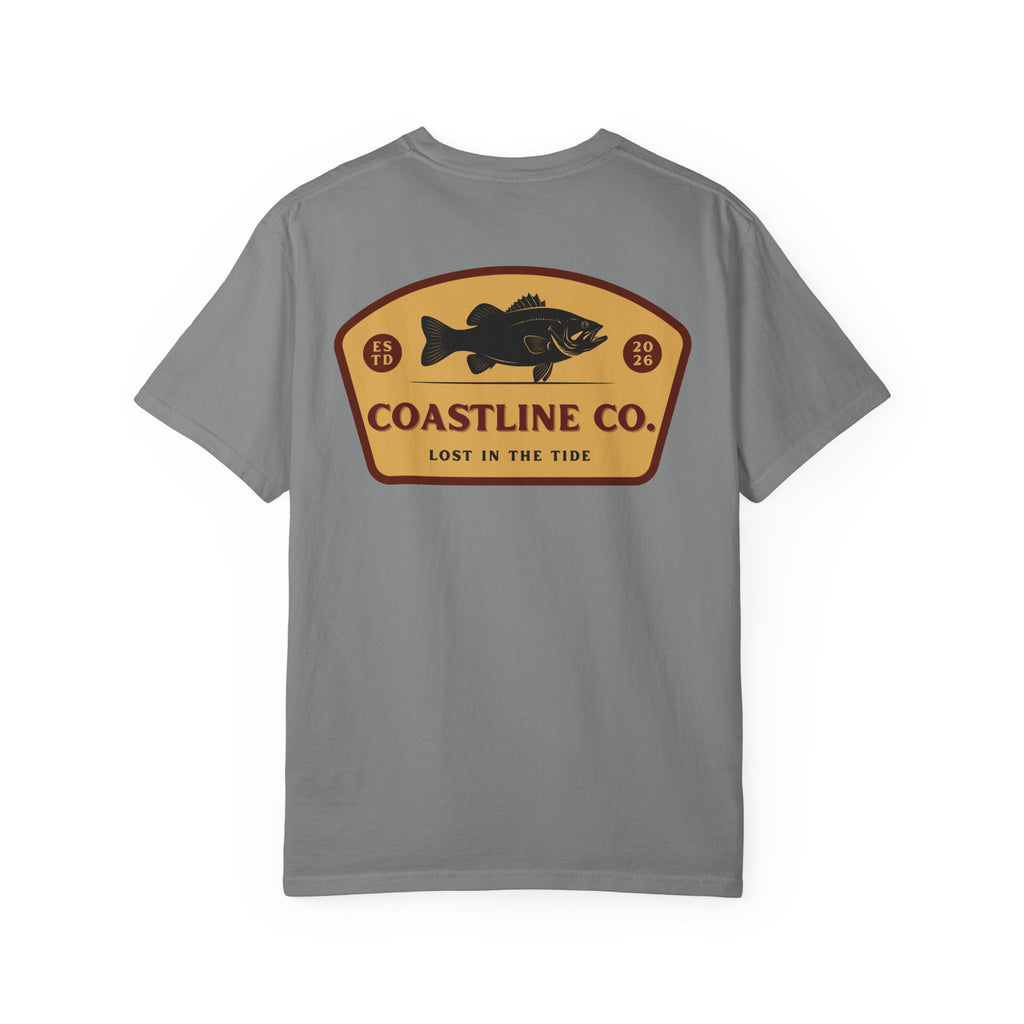 Coastline Co. Bass Patch Tee — "Lost in the Tide" Graphic T-Shirt