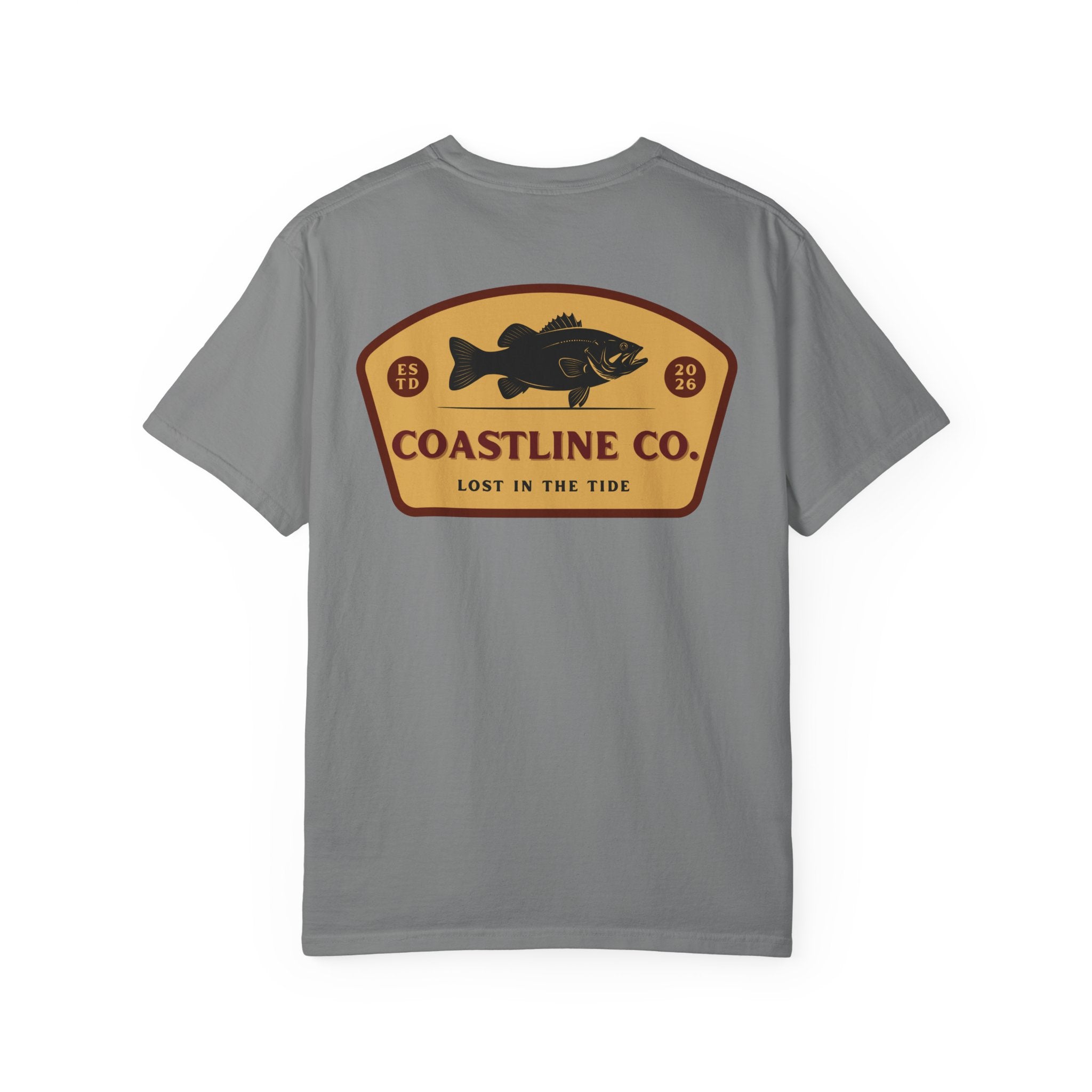 Coastline Co. Bass Patch Tee — "Lost in the Tide" Graphic T-Shirt