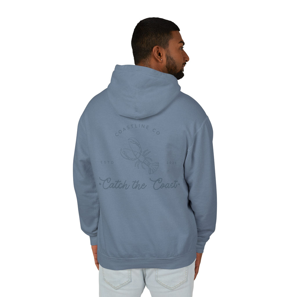Catch the Coast Hoodie — Coastal Crab Graphic Lightweight Hooded Sweatshirt