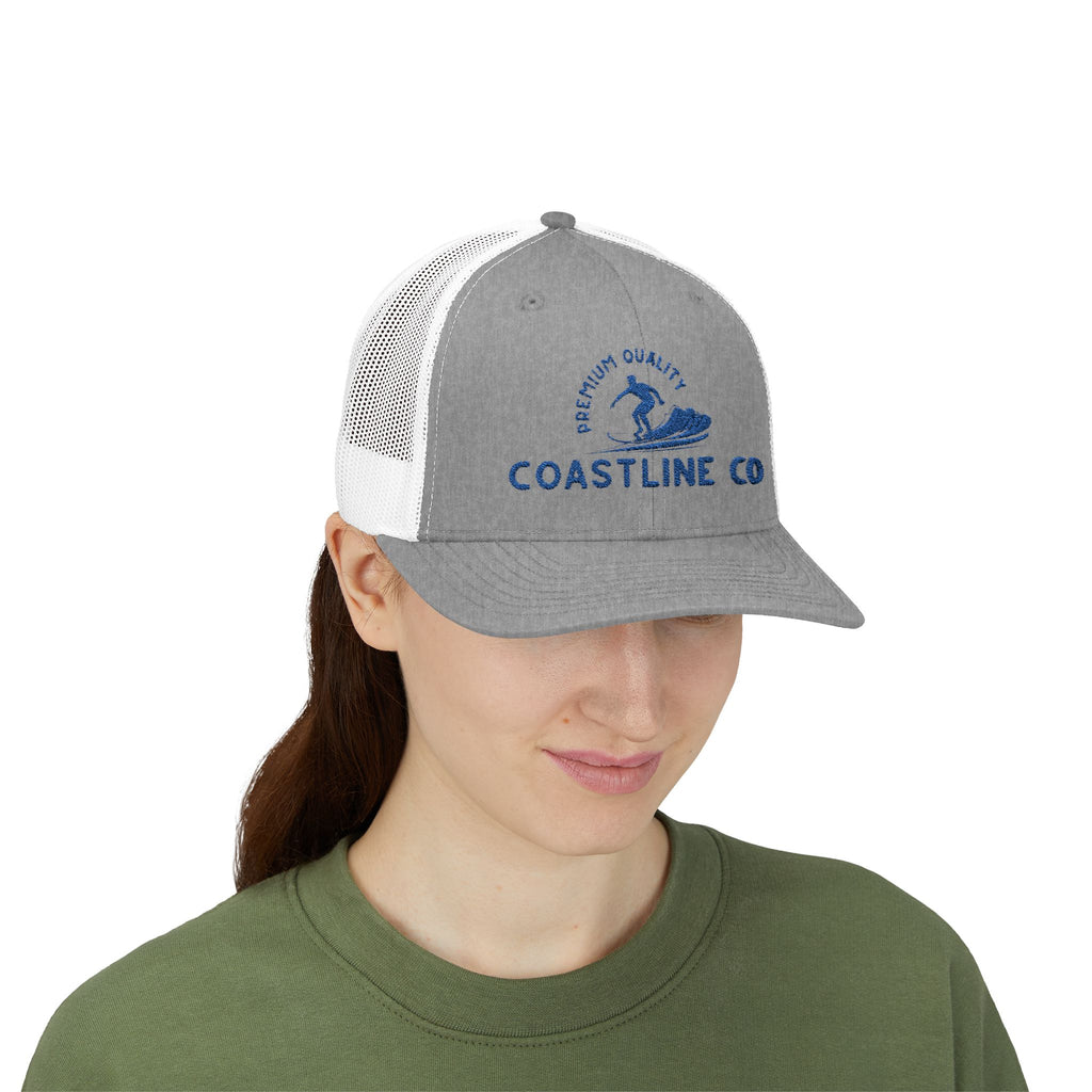Coastline Co. Wave Trucker Cap – Premium Surf Logo Snapback