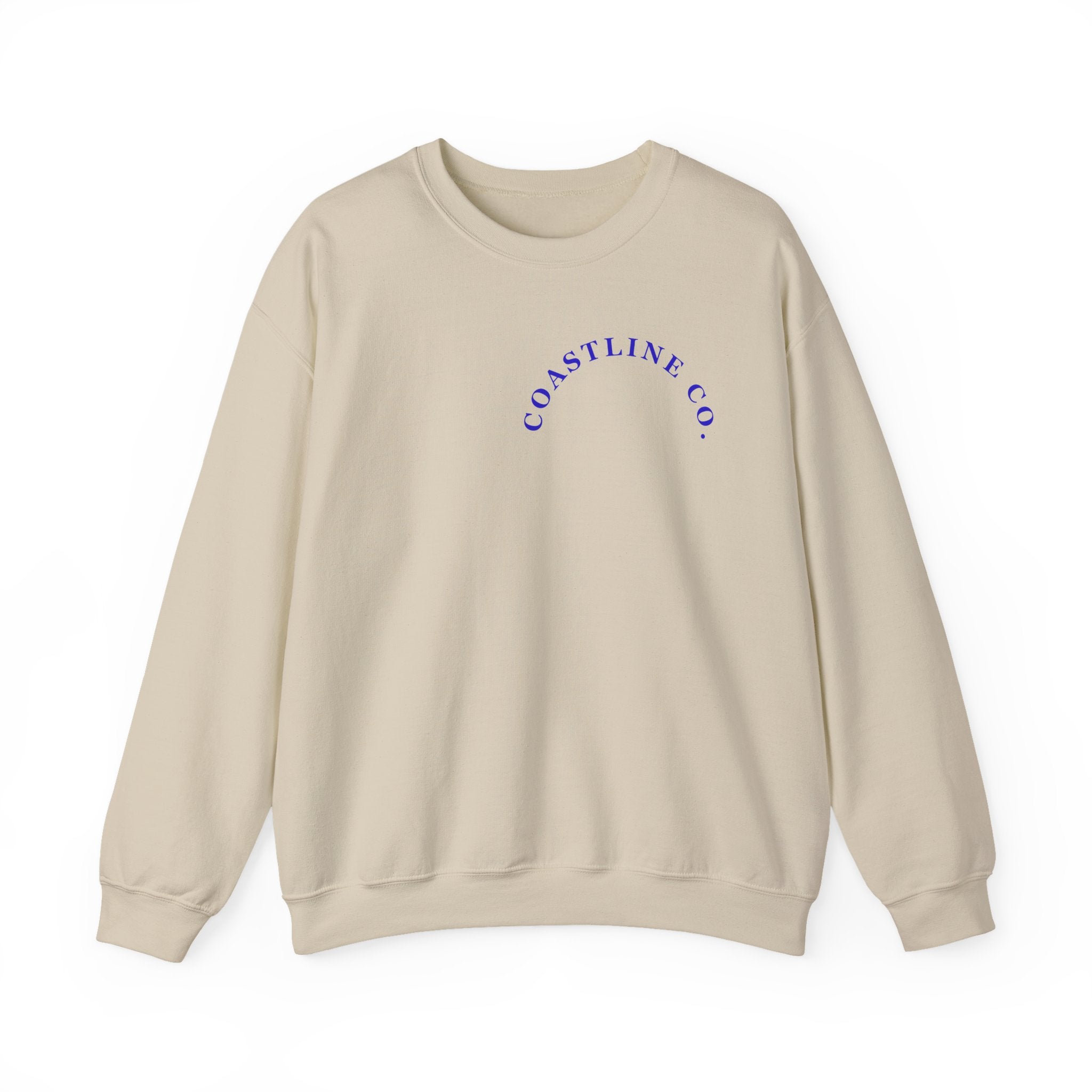 Coastline Co. Surf Crewneck Sweatshirt — 'Ride the Tide' Beach Pullover