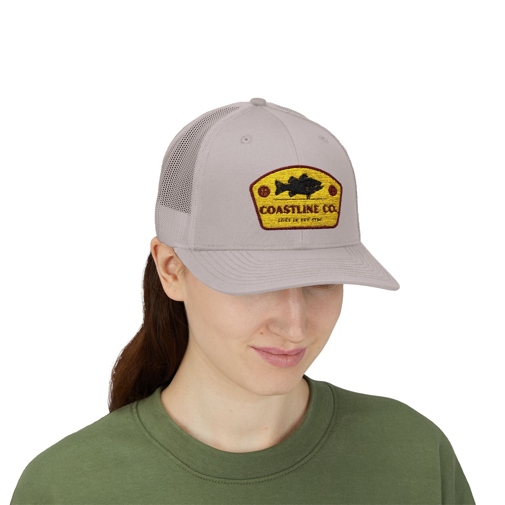 Coastline Co. Fish Patch Trucker Cap — Vintage Fishing Snapback