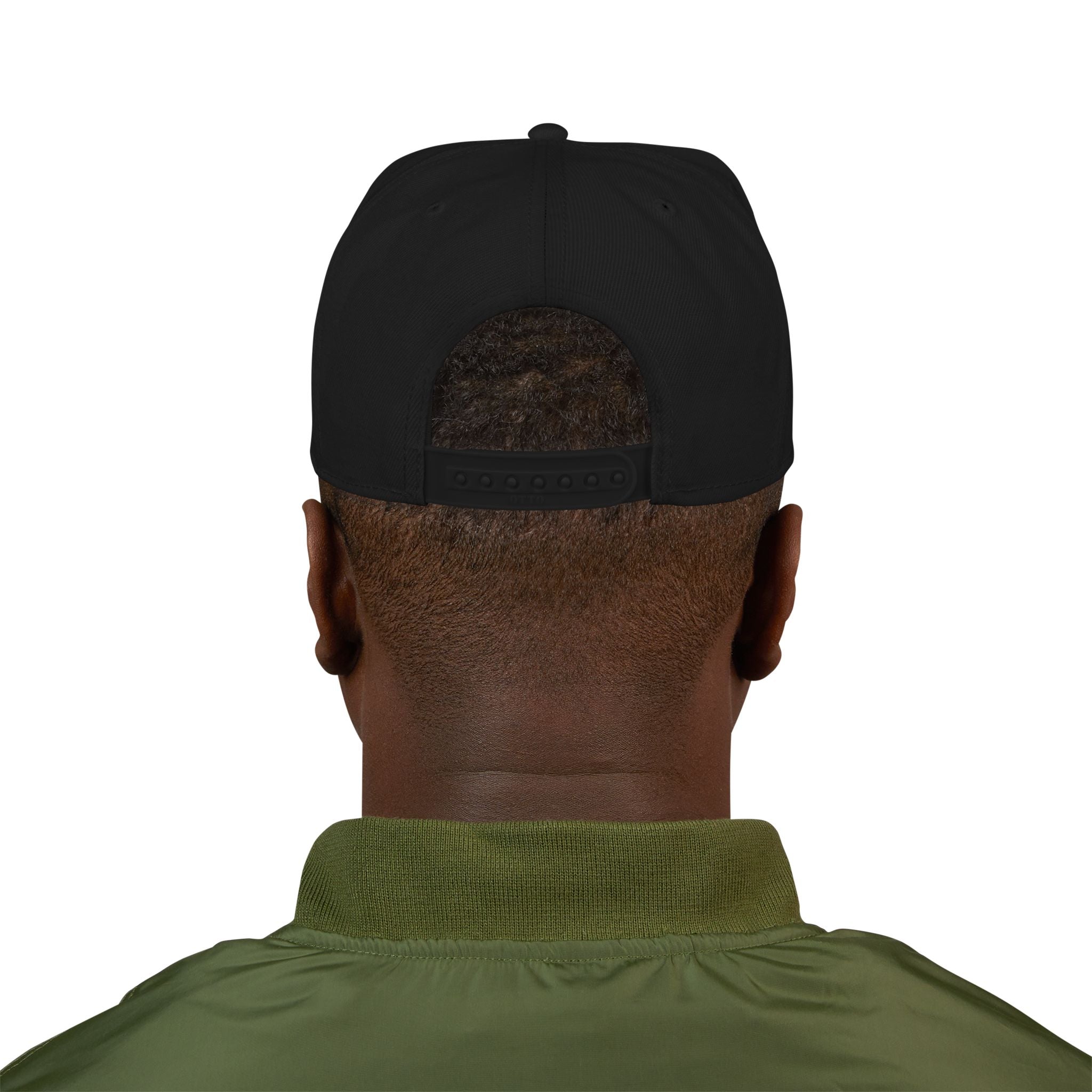Embroidered Script Snapback Hat — Blue Silver Signature Cap
