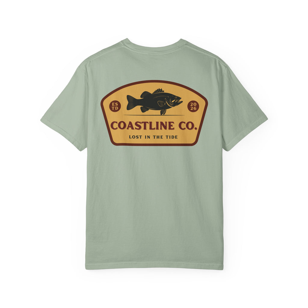 Coastline Co. Bass Patch Tee — "Lost in the Tide" Graphic T-Shirt