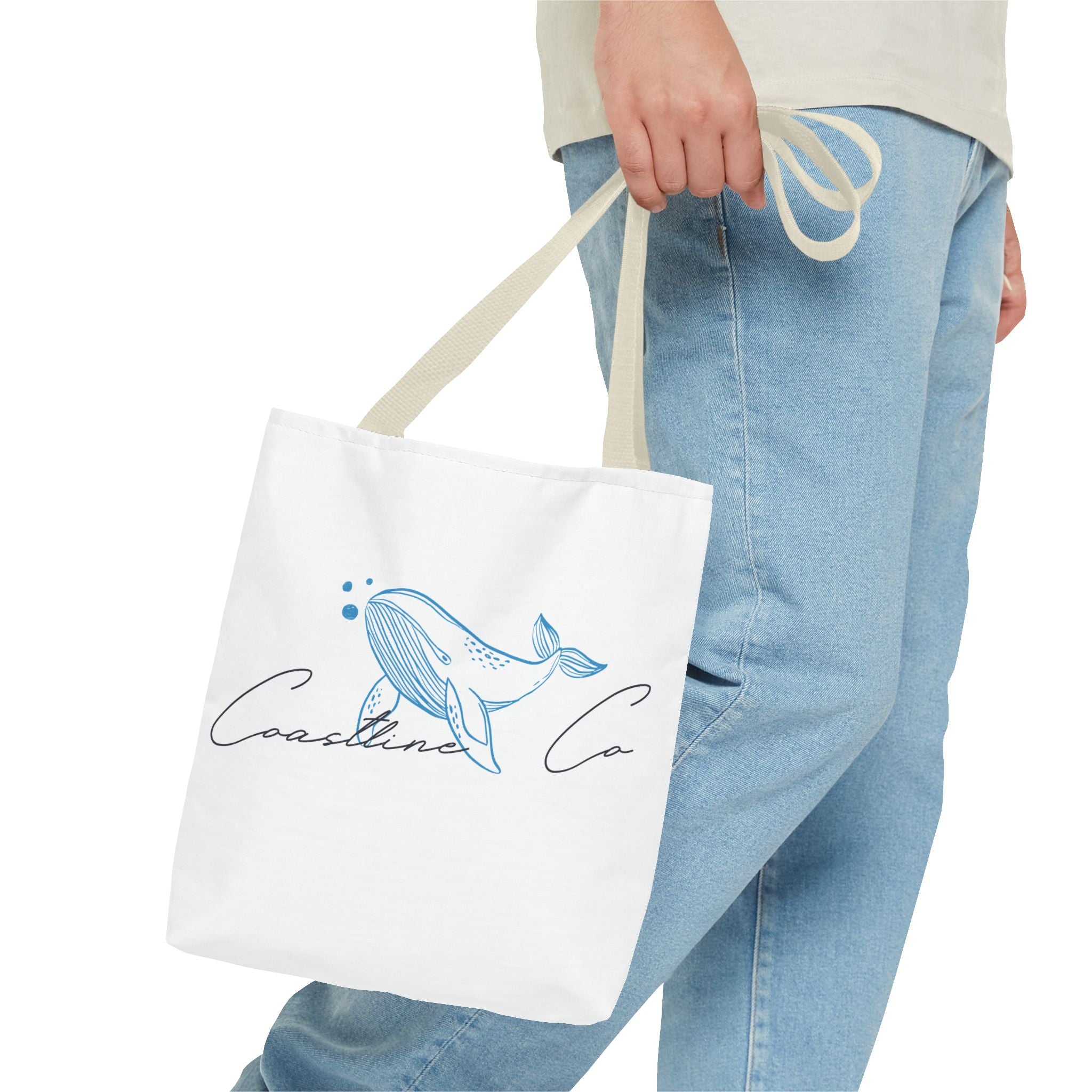 Tote Bag — Coastal Whale Illustration Tote (Coastline Co.)