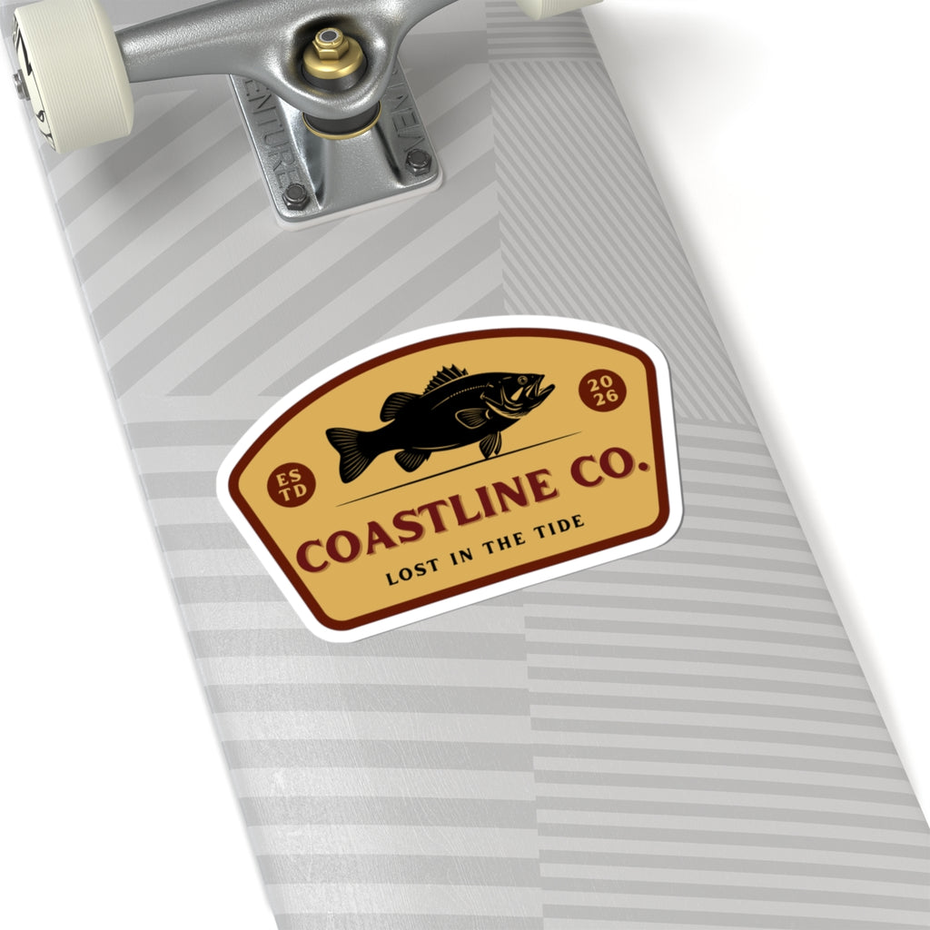 Coastline Co. Fishing Sticker — 'Lost in the Tide' Kiss-Cut Decal