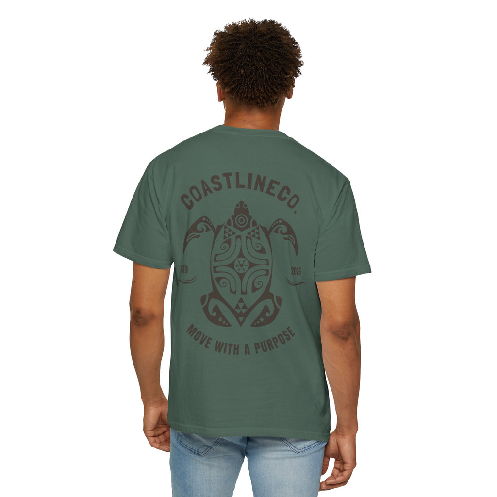 Coastline Co. Tribal Turtle Tee — "Move With A Purpose" Graphic T-Shirt
