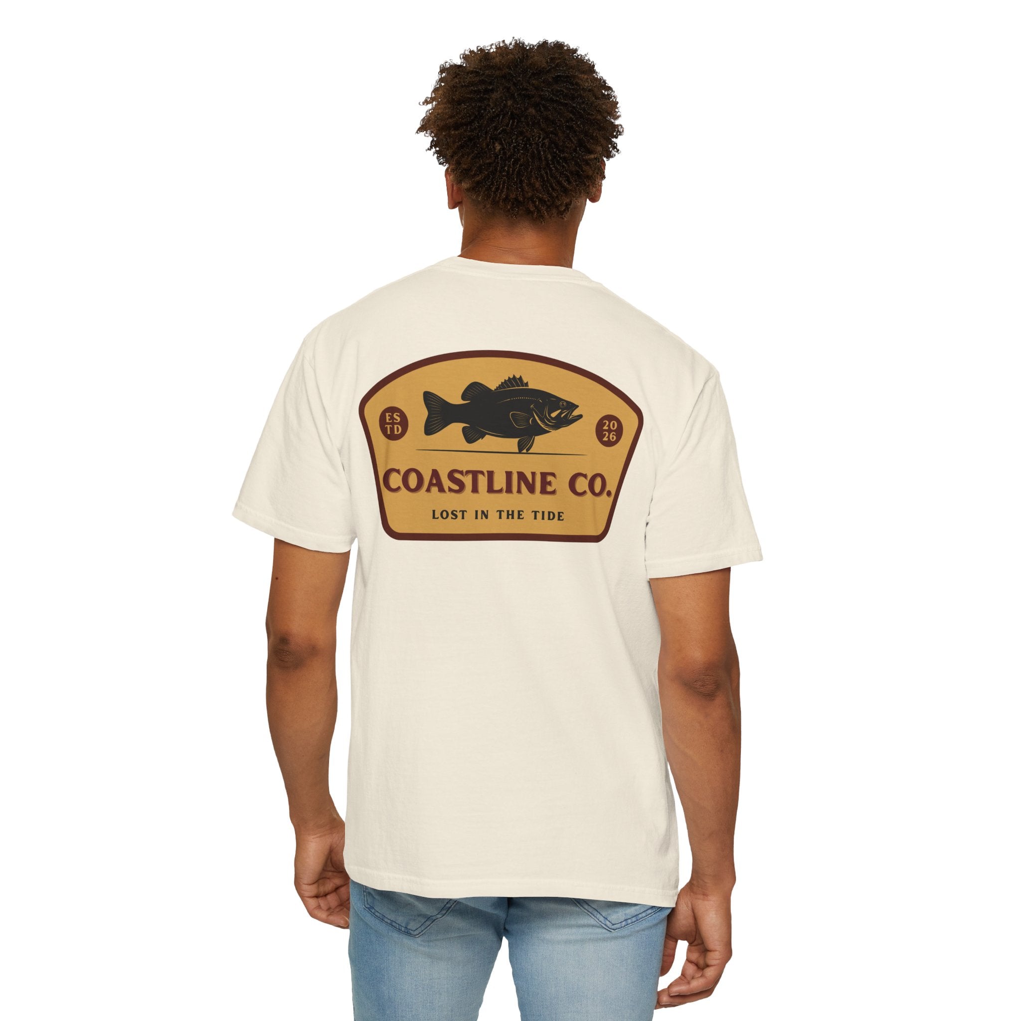 Coastline Co. Bass Patch Tee — "Lost in the Tide" Graphic T-Shirt