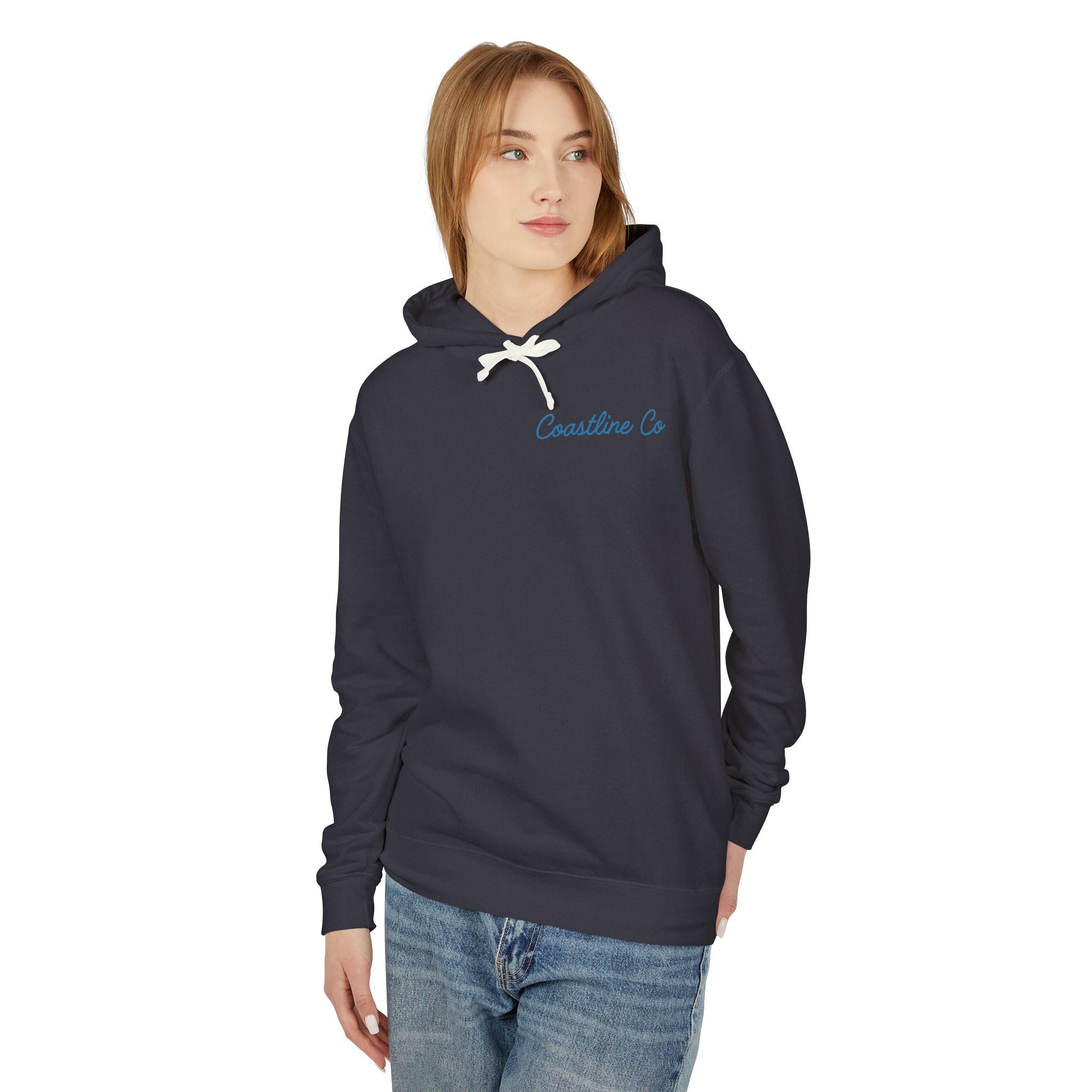Coastline Co. Relax & Enjoy Lightweight Hoodie — Beach Graphic Pullover