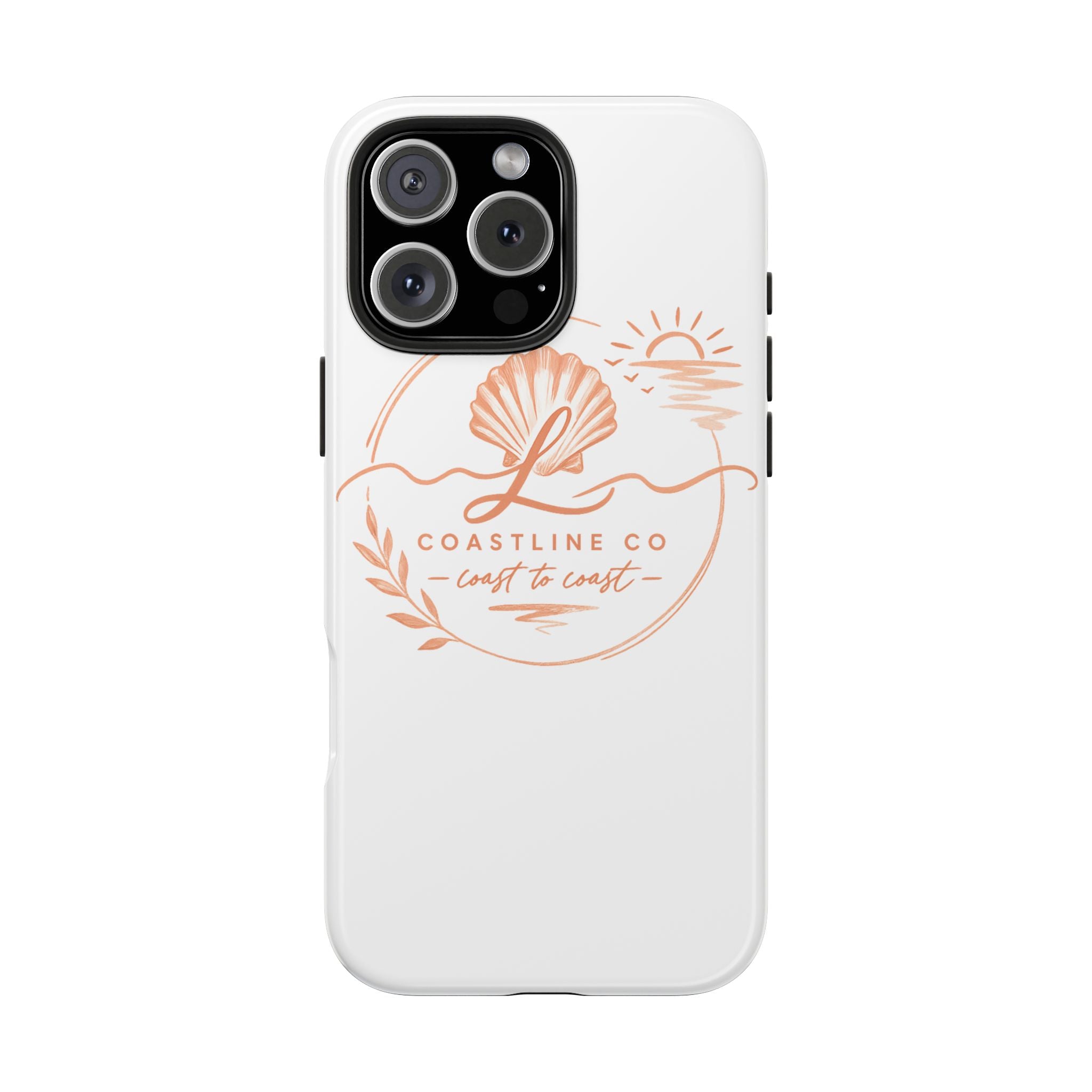 Coastline Co Shell Graphic Tough Phone Case — Coastal Beach Protective Cover