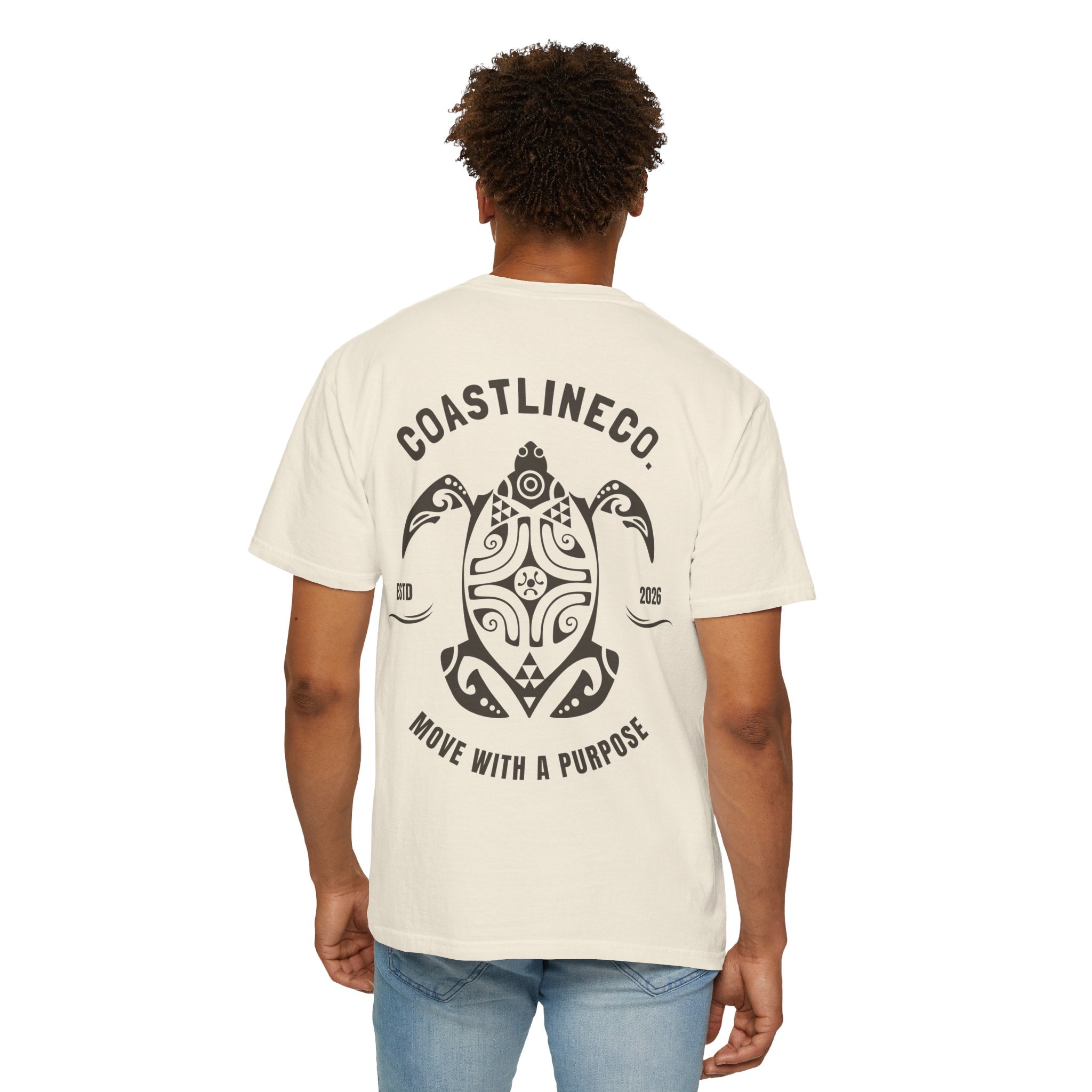 Coastline Co. Tribal Turtle Tee — "Move With A Purpose" Graphic T-Shirt