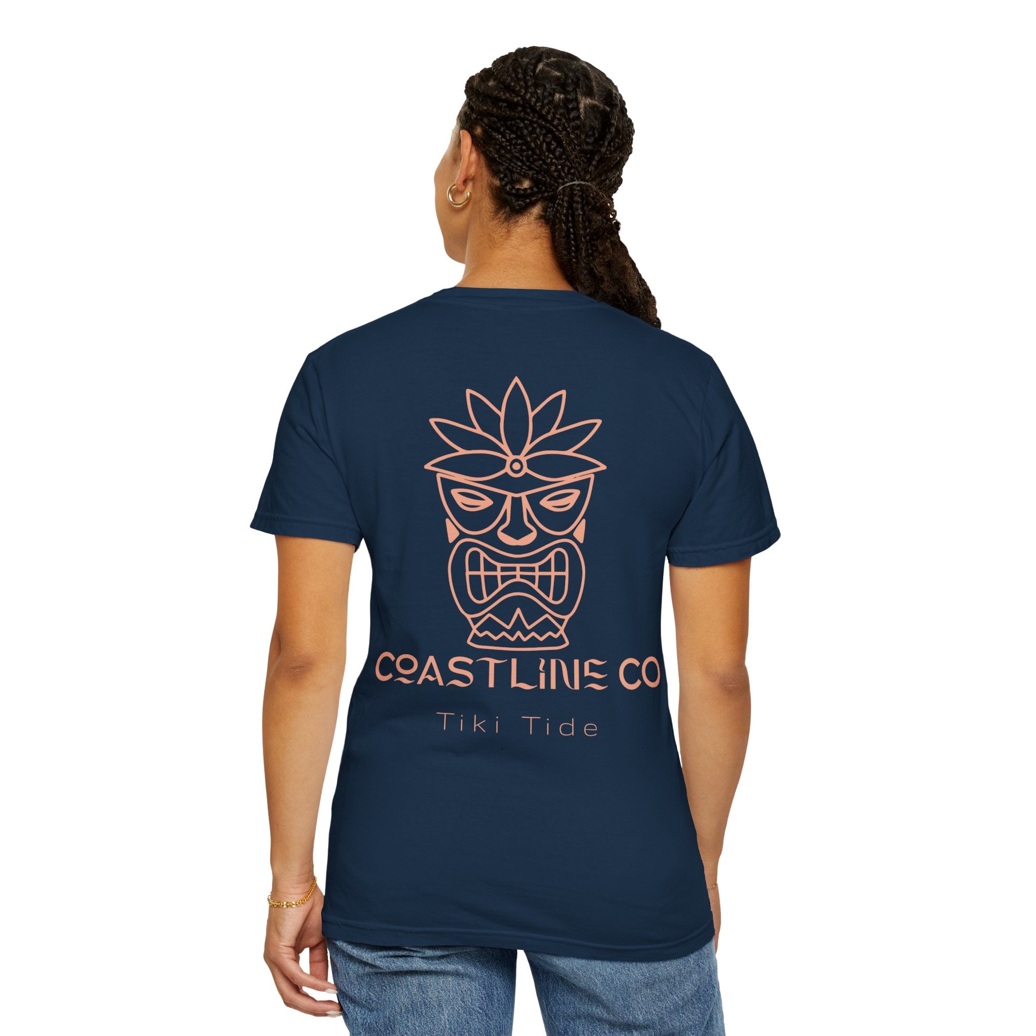 T-Shirt — Coastline Co Tiki Logo Tee (Back Graphic)