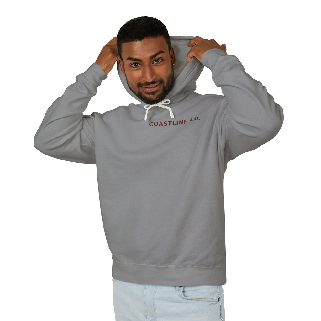 Coastline Co. Fish Logo Hoodie — Lightweight Coastal Pullover