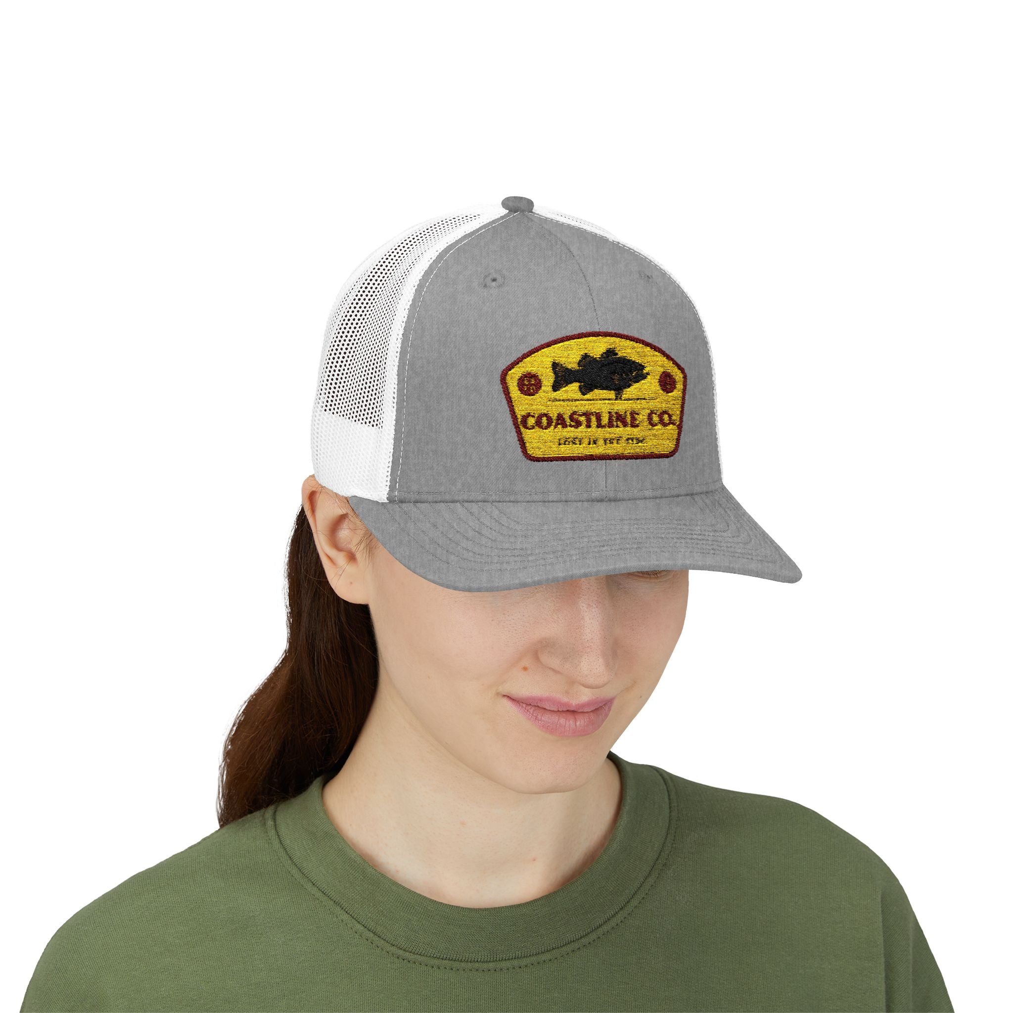 Coastline Co. Fish Patch Trucker Cap — Vintage Fishing Snapback