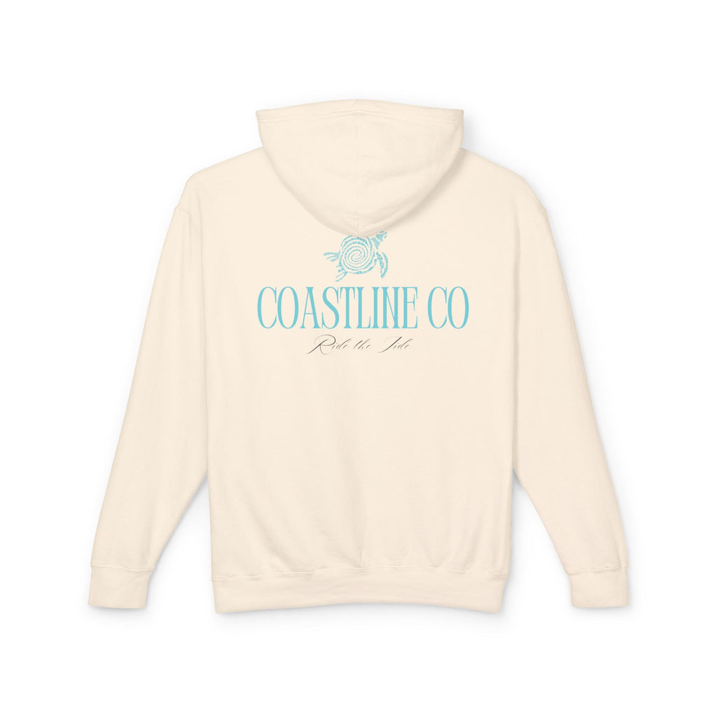 Coastline Co. Script Logo Hoodie — Beachy Lightweight Pullover