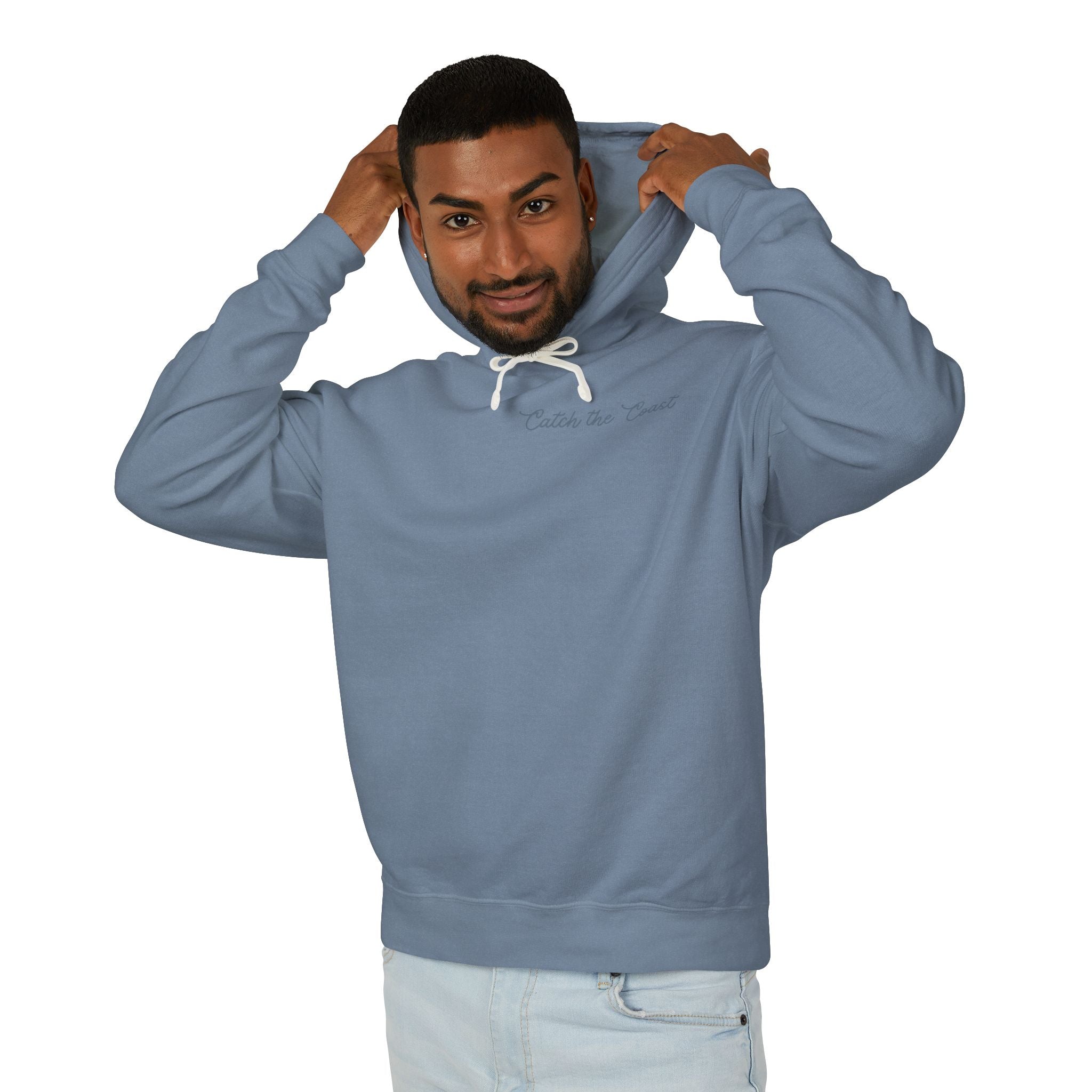 Catch the Coast Hoodie — Coastal Crab Graphic Lightweight Hooded Sweatshirt