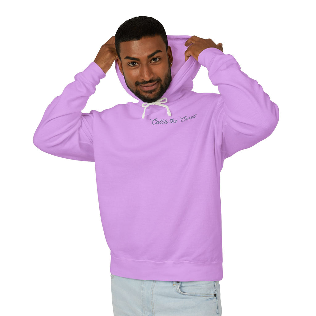 Catch the Coast Hoodie — Coastal Crab Graphic Lightweight Hooded Sweatshirt