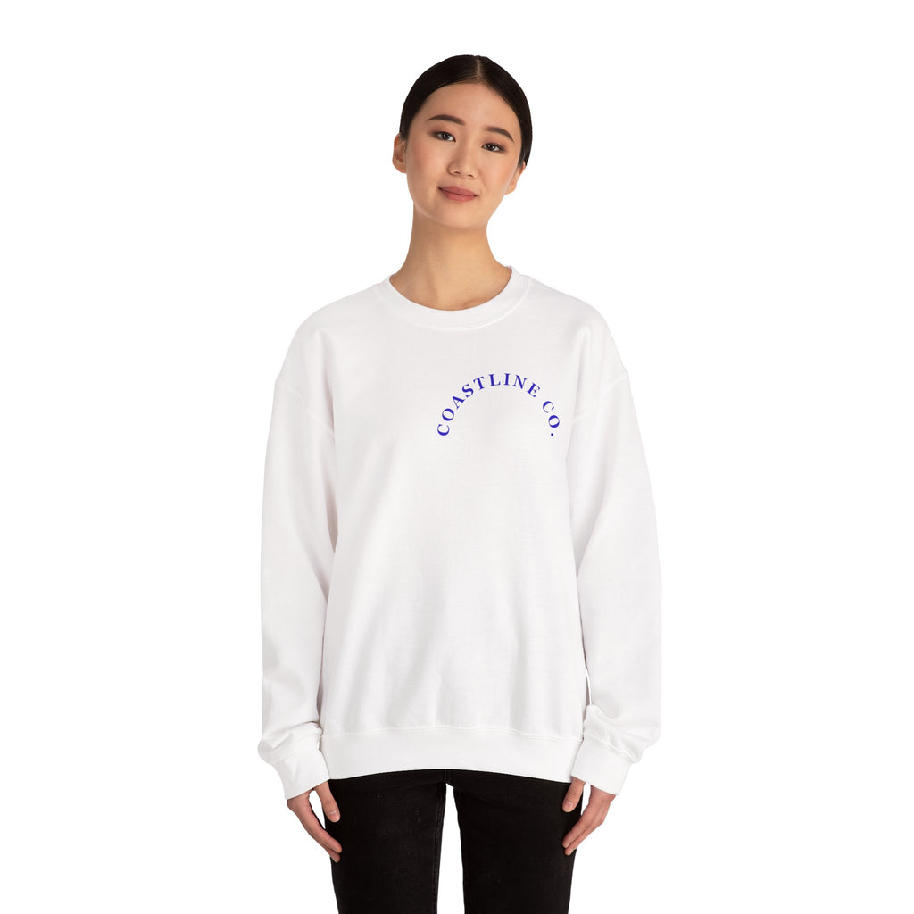 Coastline Co. Surf Crewneck Sweatshirt — 'Ride the Tide' Beach Pullover