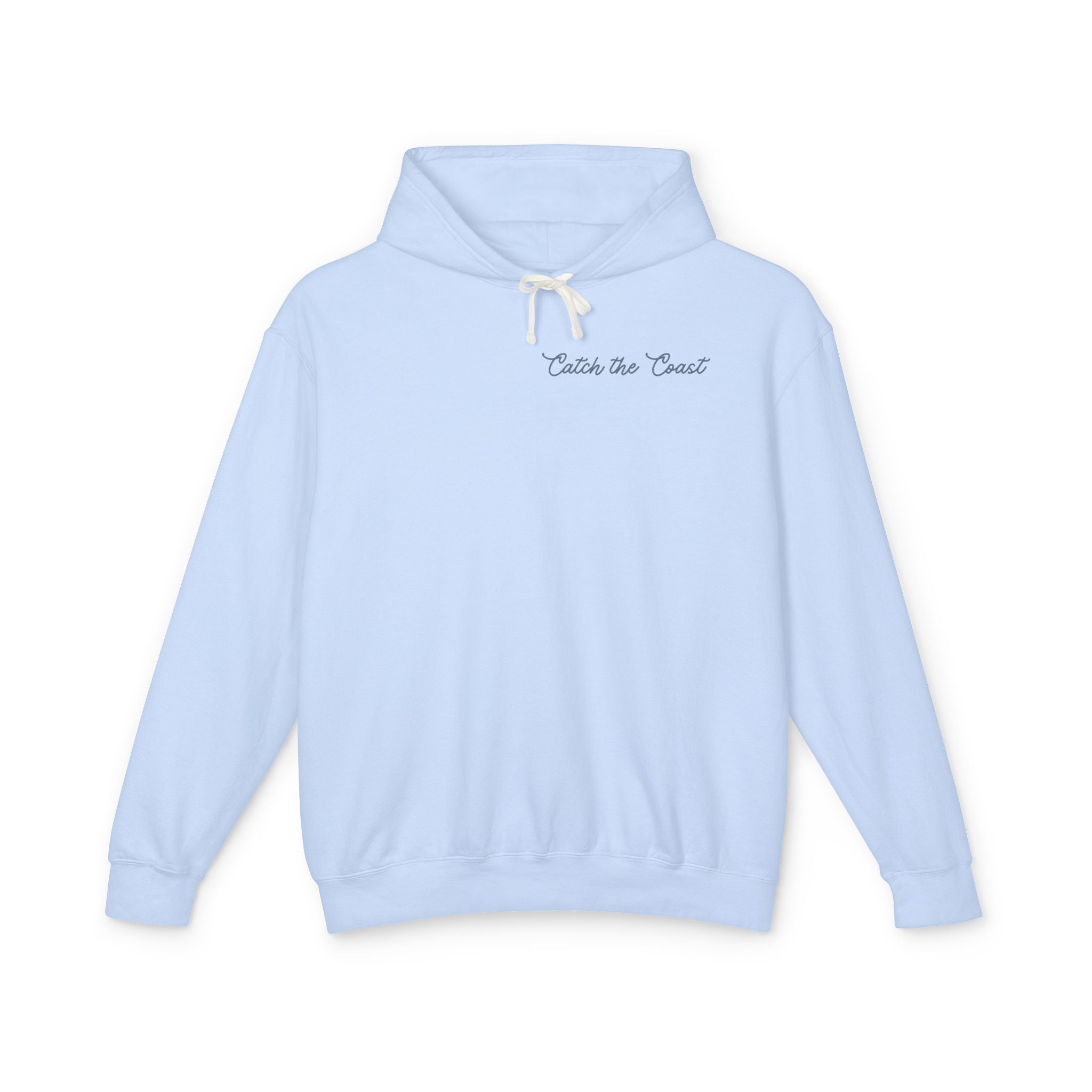 Catch the Coast Hoodie — Coastal Crab Graphic Lightweight Hooded Sweatshirt