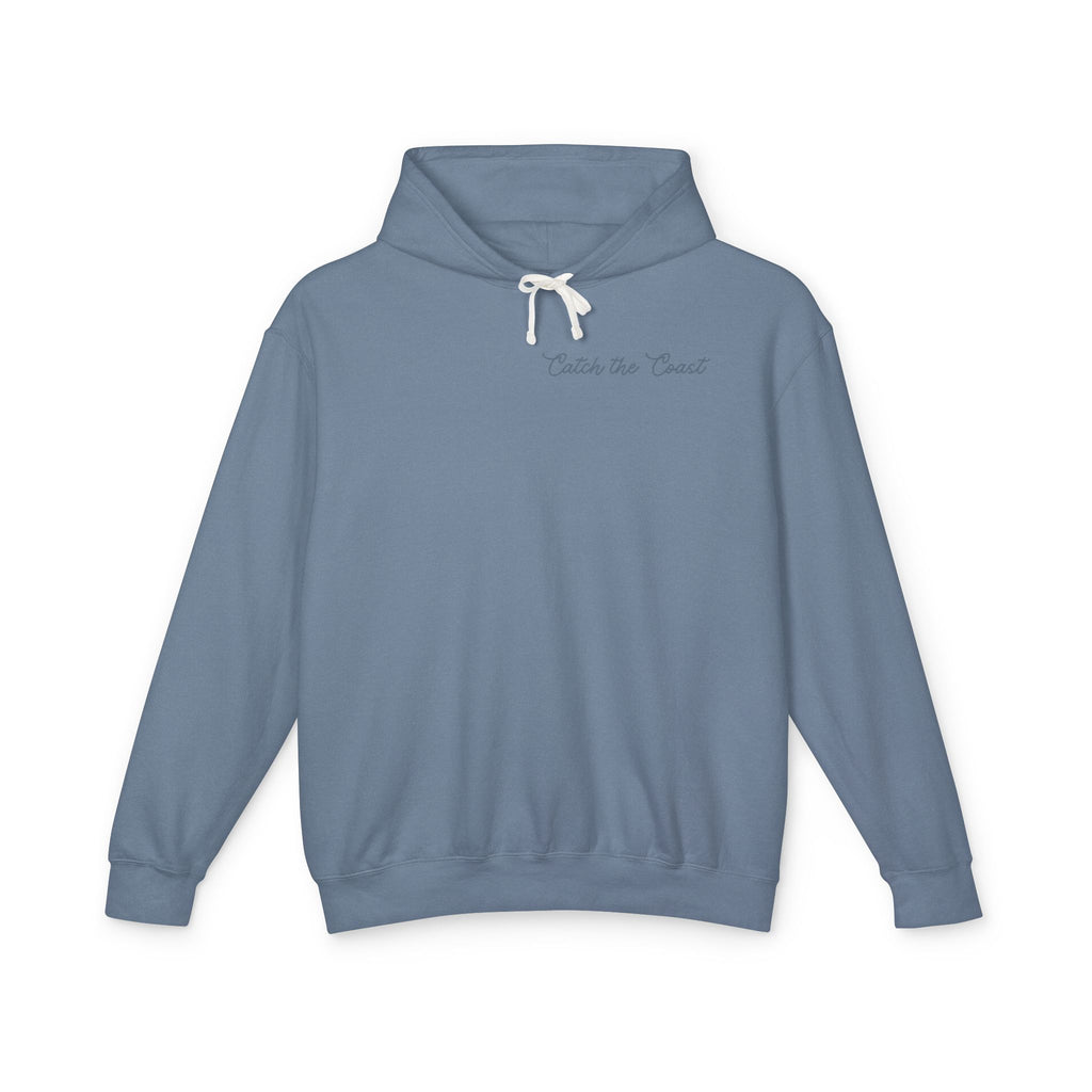 Catch the Coast Hoodie — Coastal Crab Graphic Lightweight Hooded Sweatshirt
