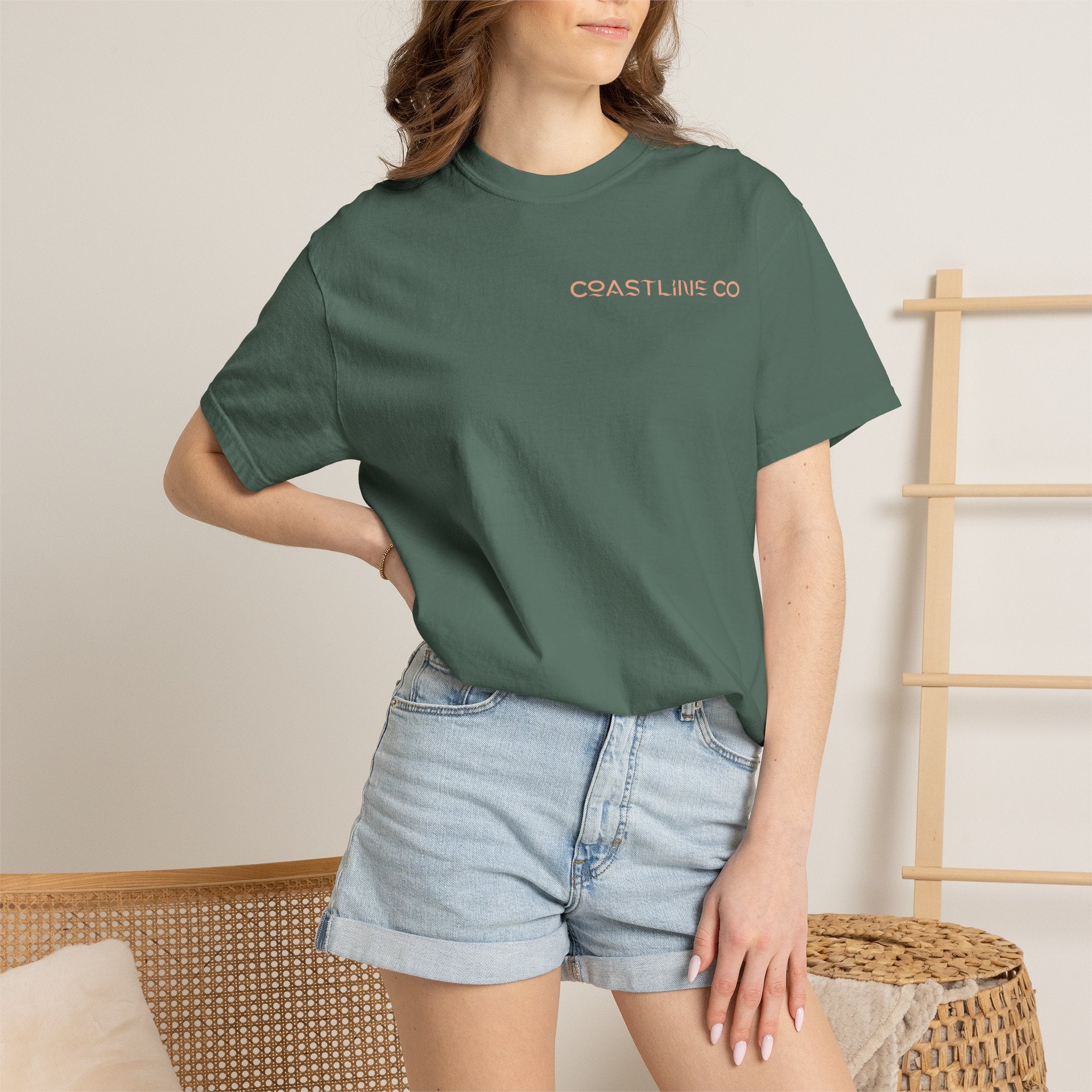 T-Shirt — Coastline Co Tiki Logo Tee (Back Graphic)