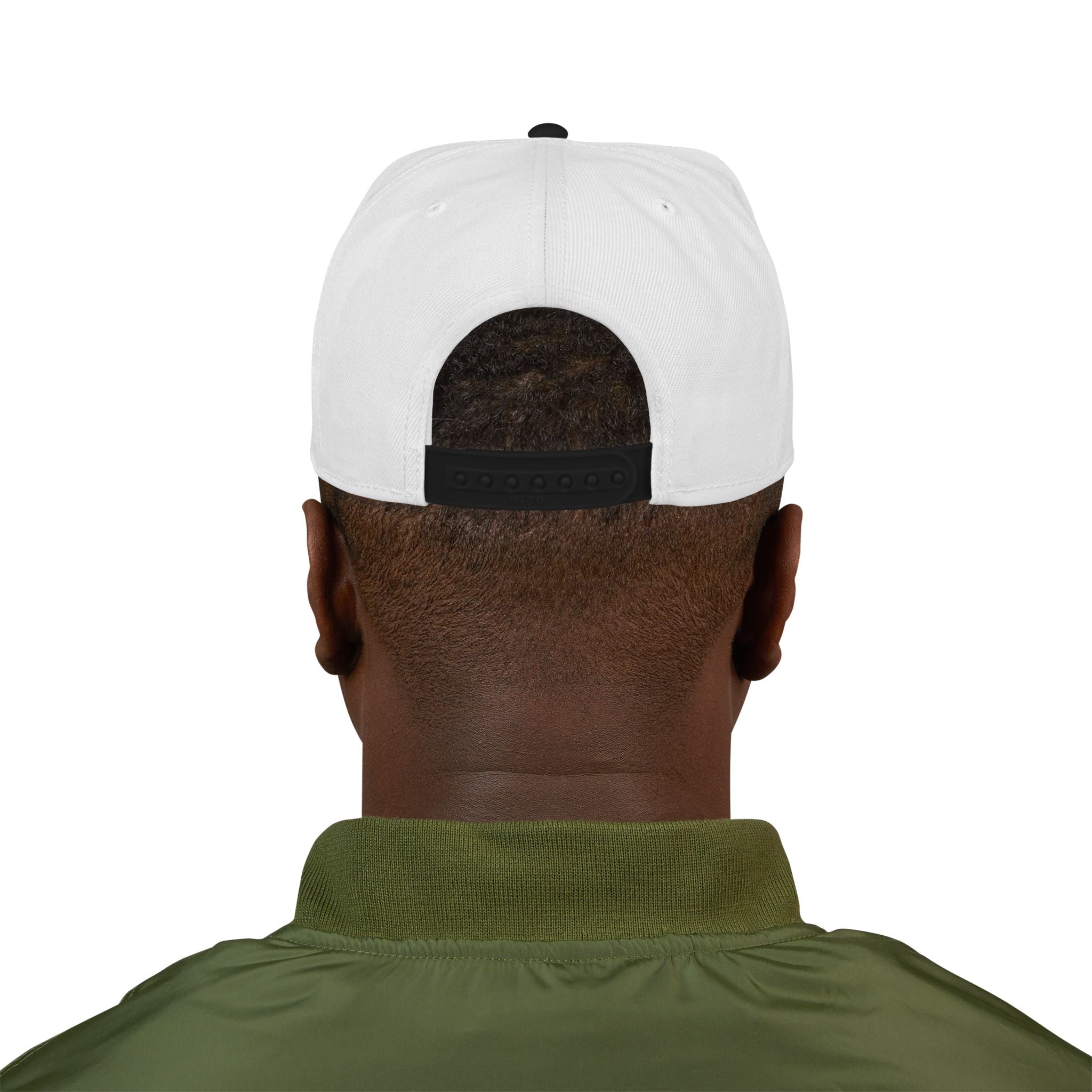 Embroidered Script Snapback Hat — Blue Silver Signature Cap
