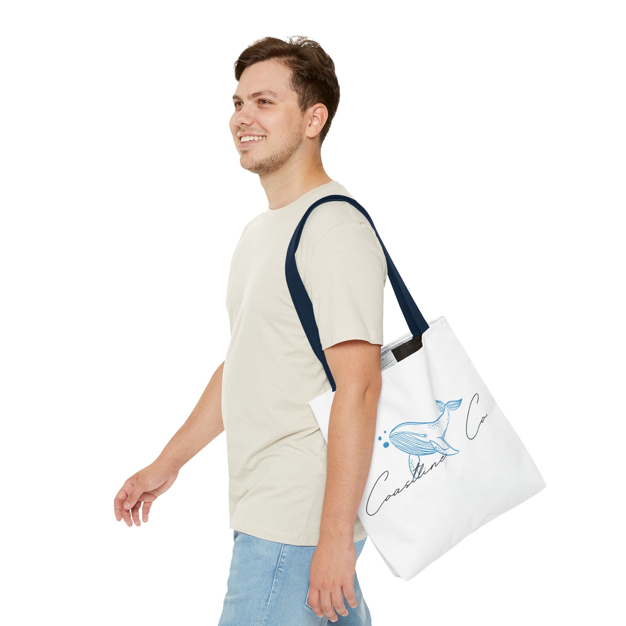 Tote Bag — Coastal Whale Illustration Tote (Coastline Co.)