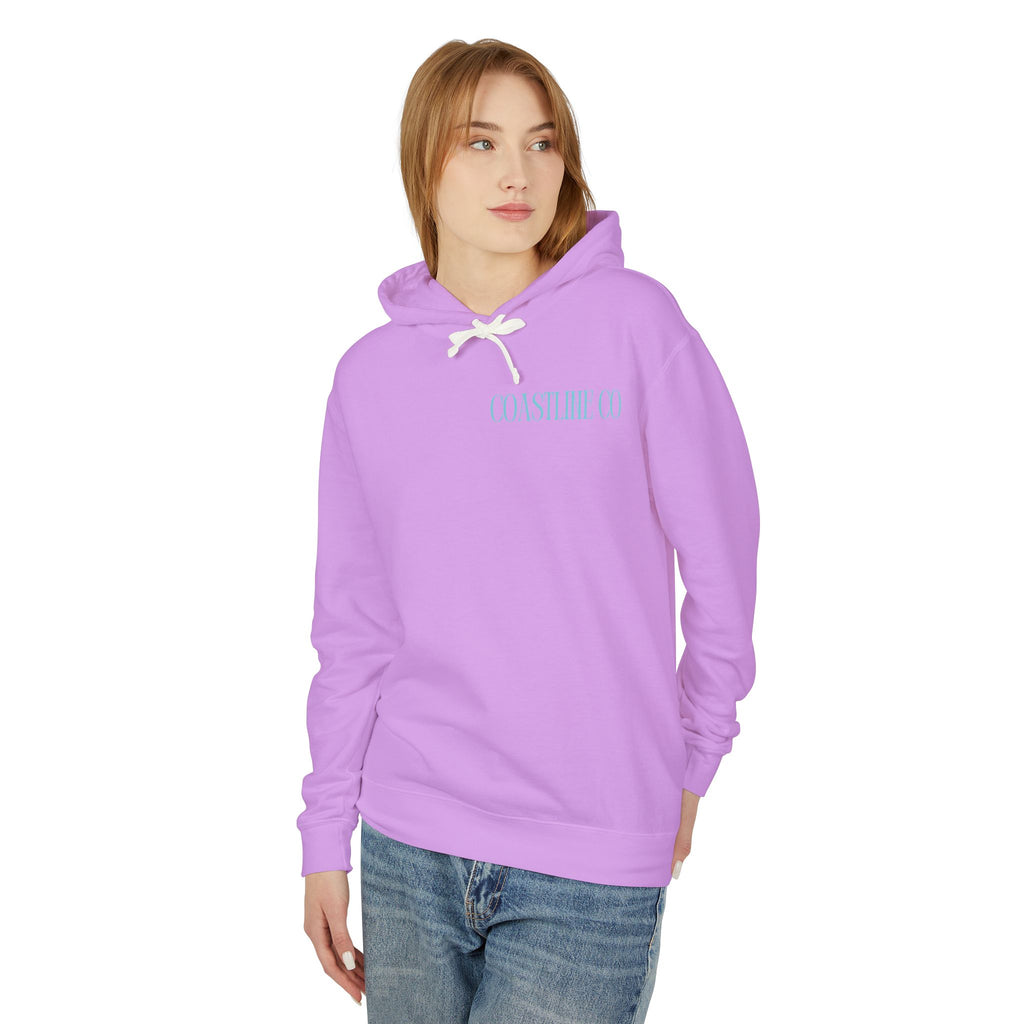 Coastline Co. Script Logo Hoodie — Beachy Lightweight Pullover