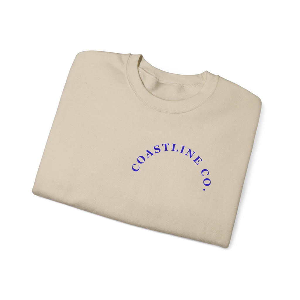 Coastline Co. Surf Crewneck Sweatshirt — 'Ride the Tide' Beach Pullover
