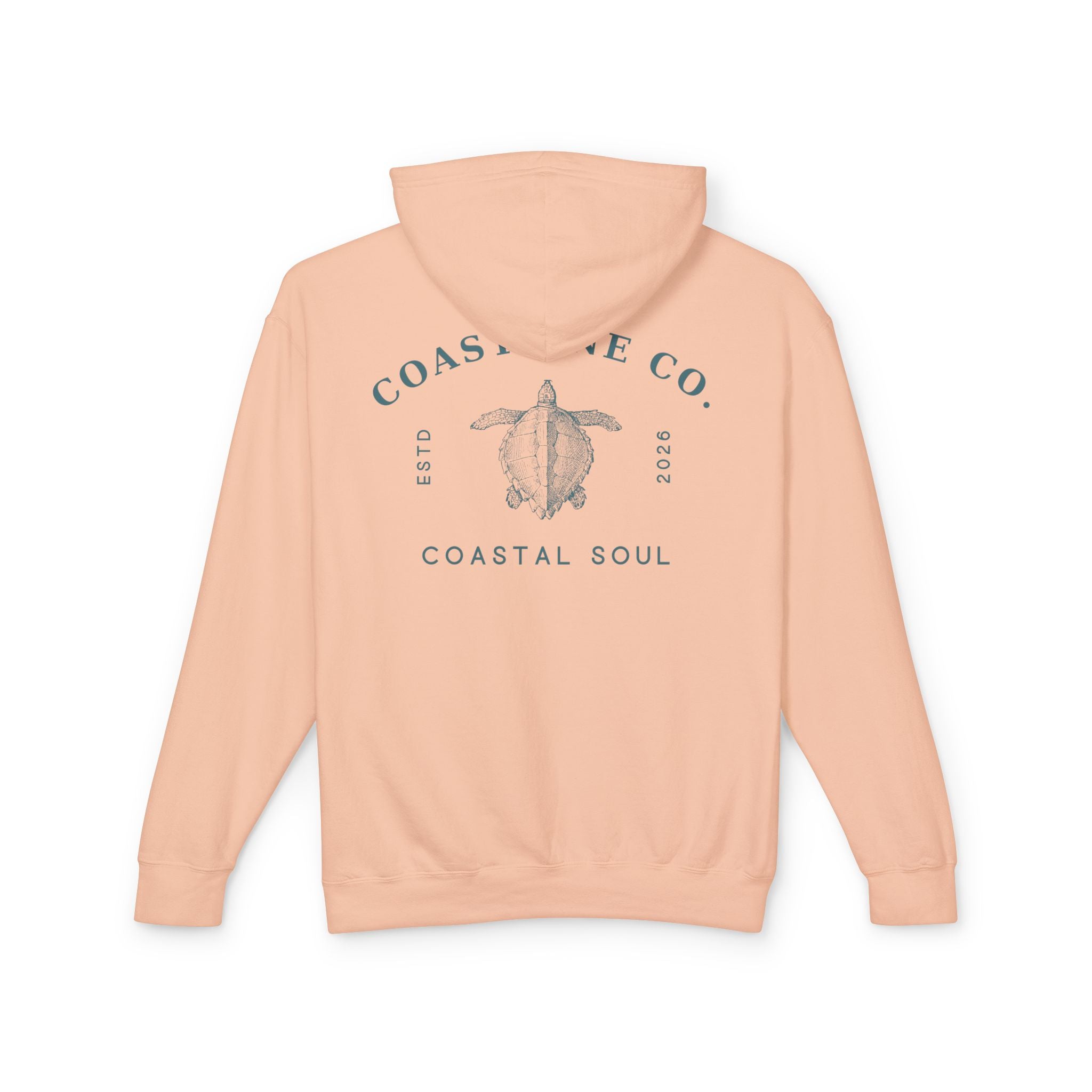 Coastline Co. “Coastal Soul” Turtle Hoodie — Lightweight Beach Pullover