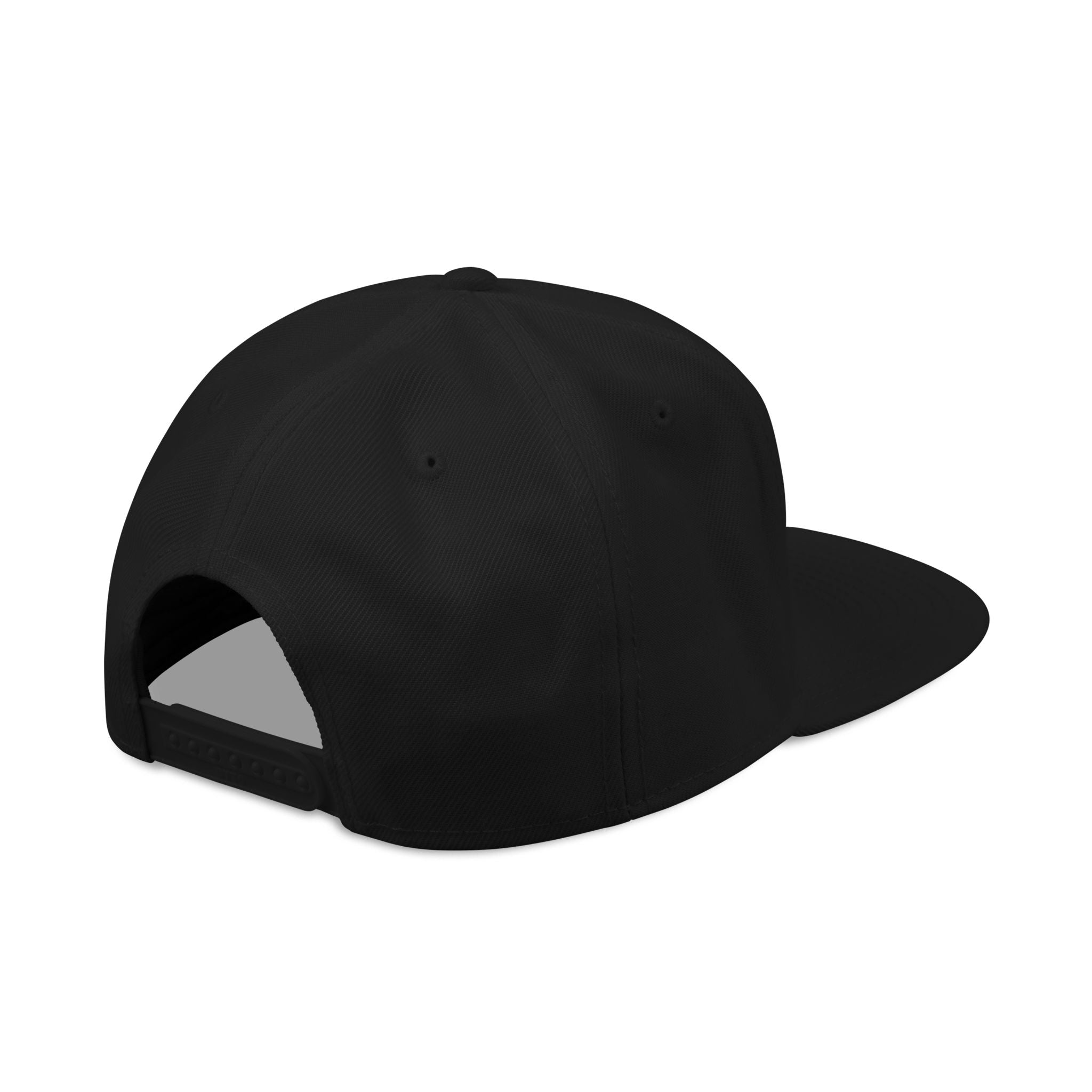Embroidered Script Snapback Hat — Blue Silver Signature Cap