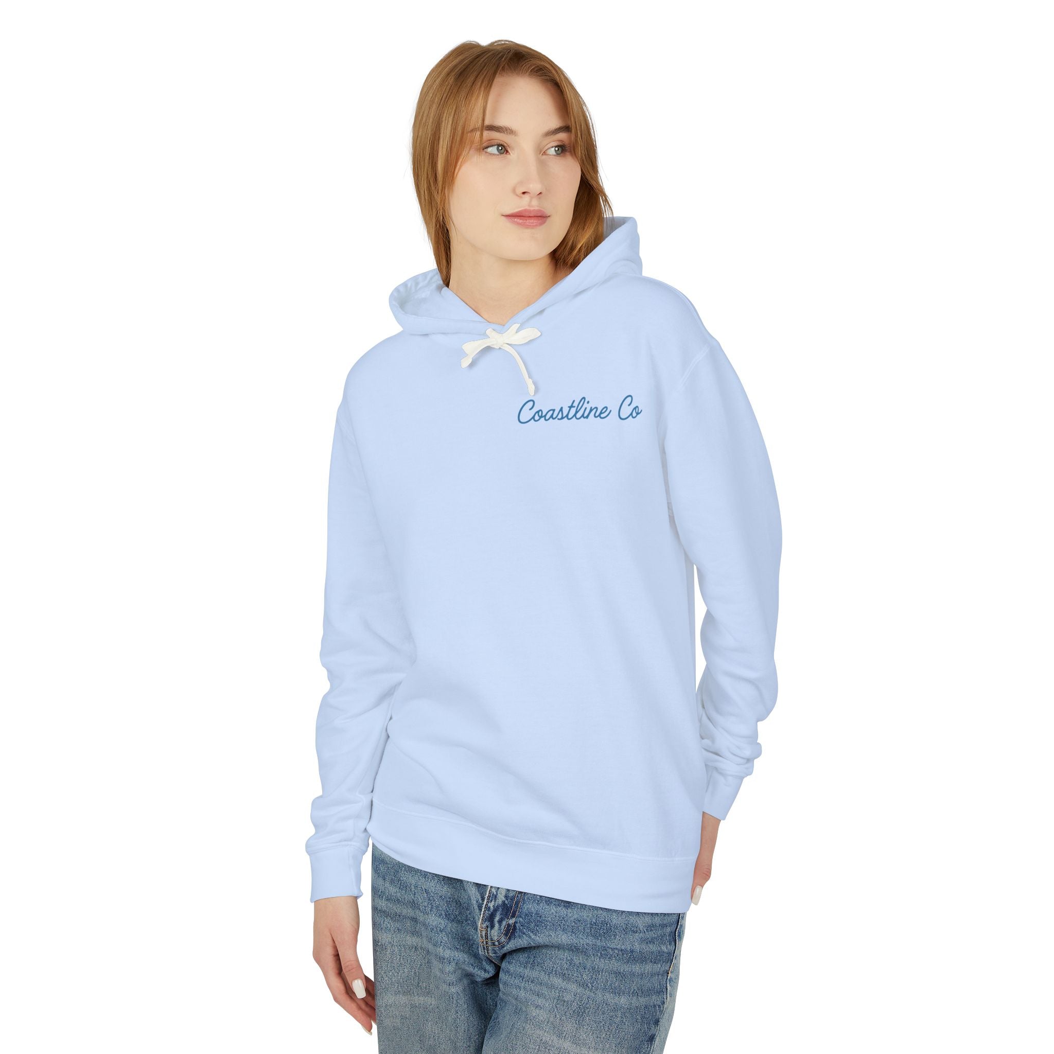 Coastline Co. Relax & Enjoy Lightweight Hoodie — Beach Graphic Pullover